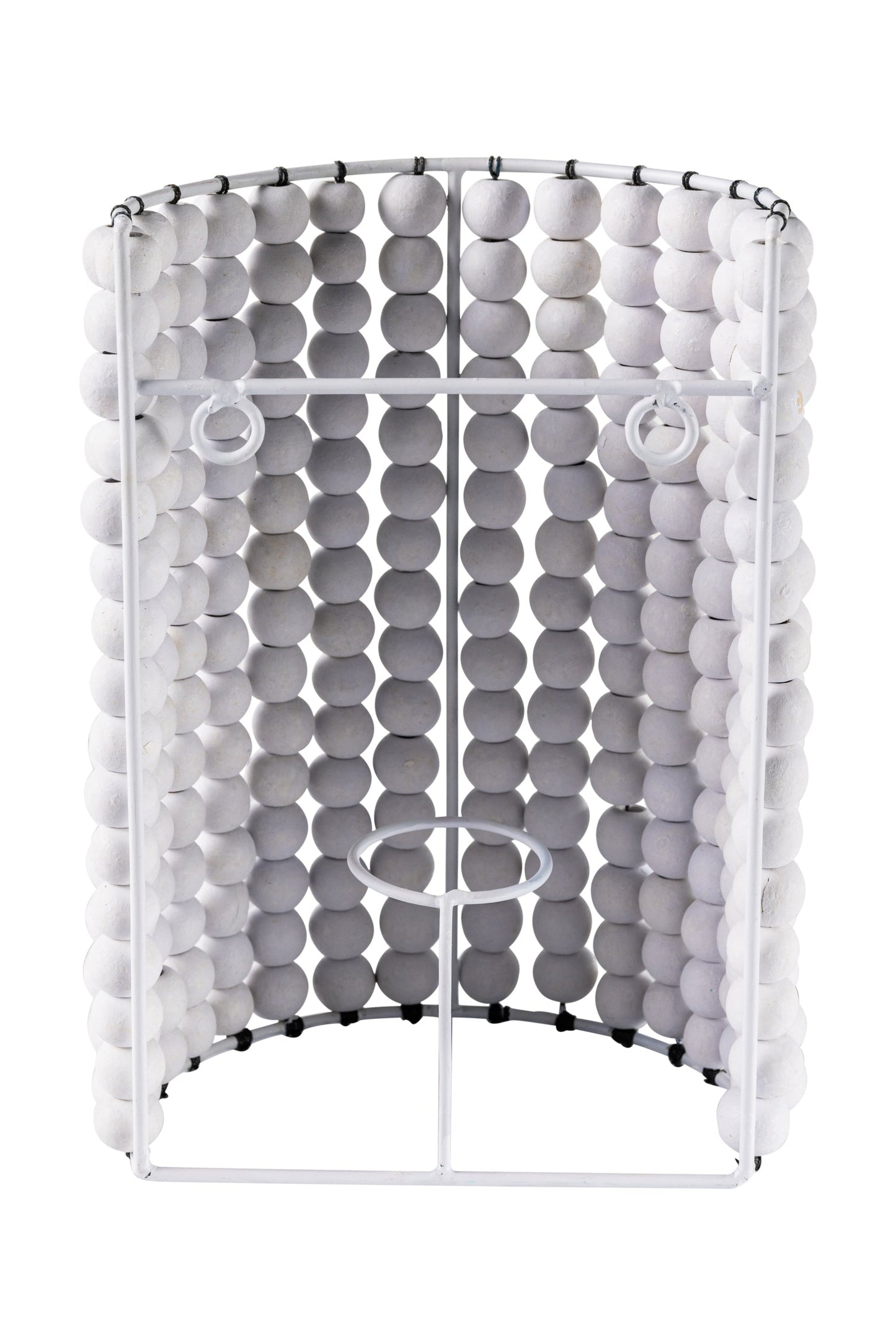 Bubbles - Applique Paralume Palline Legno Bianco