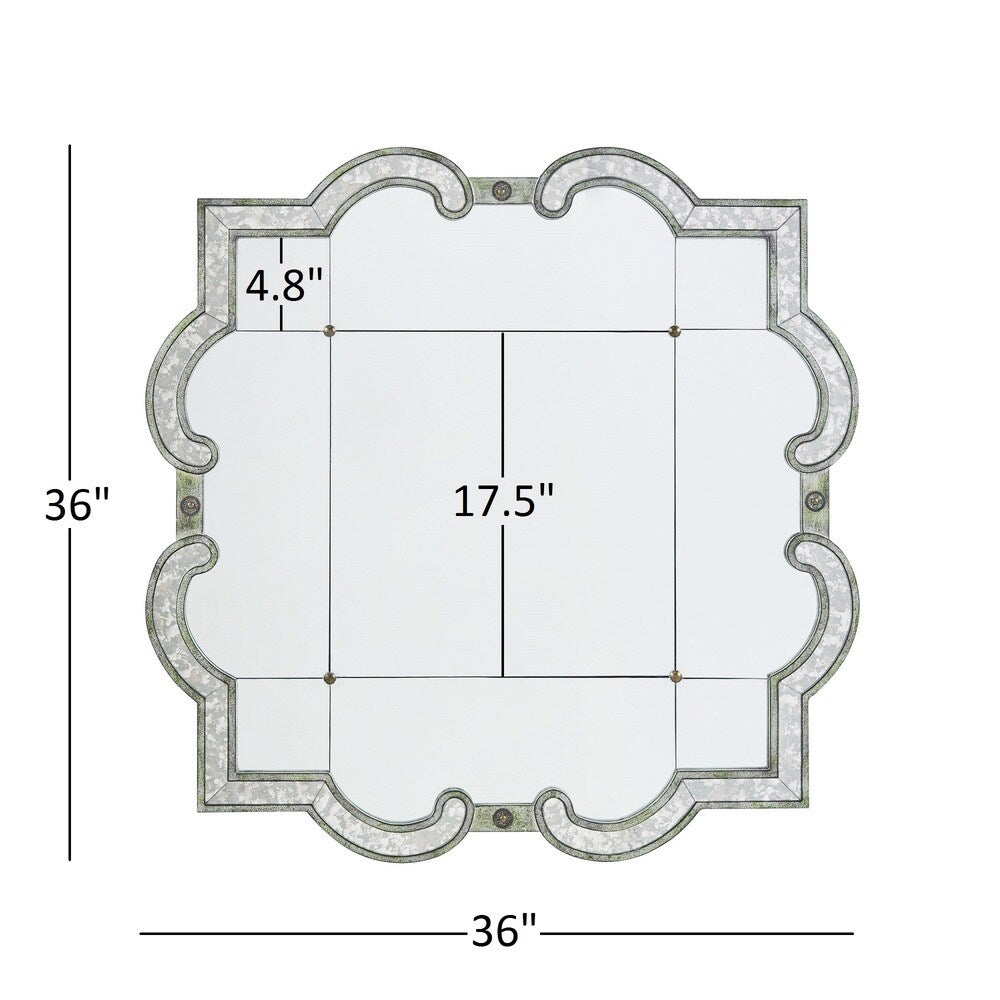 Specchio da parete Fantina con pannelli in argento antico di iNSPIRE Q Classic