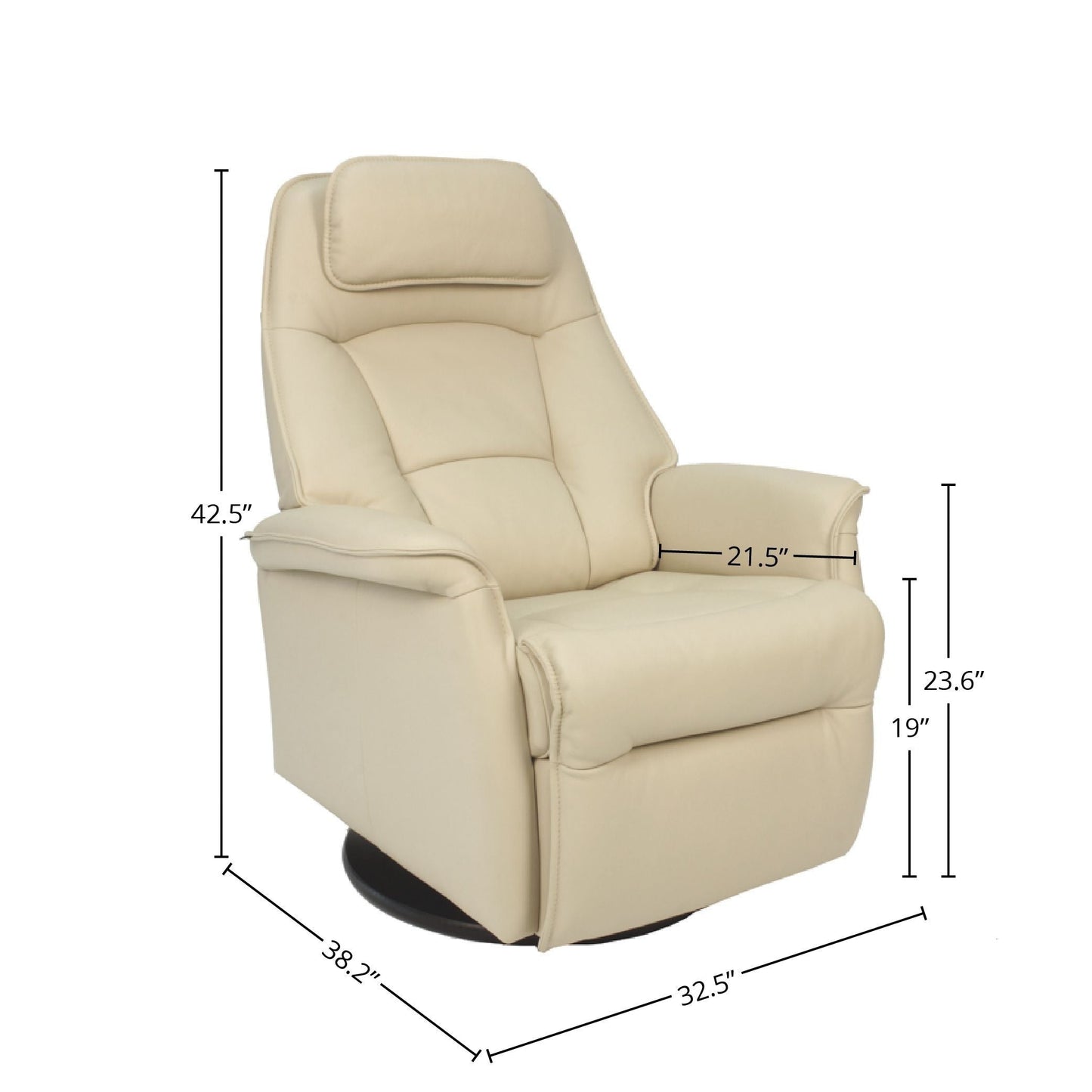 Poltrona reclinabile in pelle Fjords Stockholm