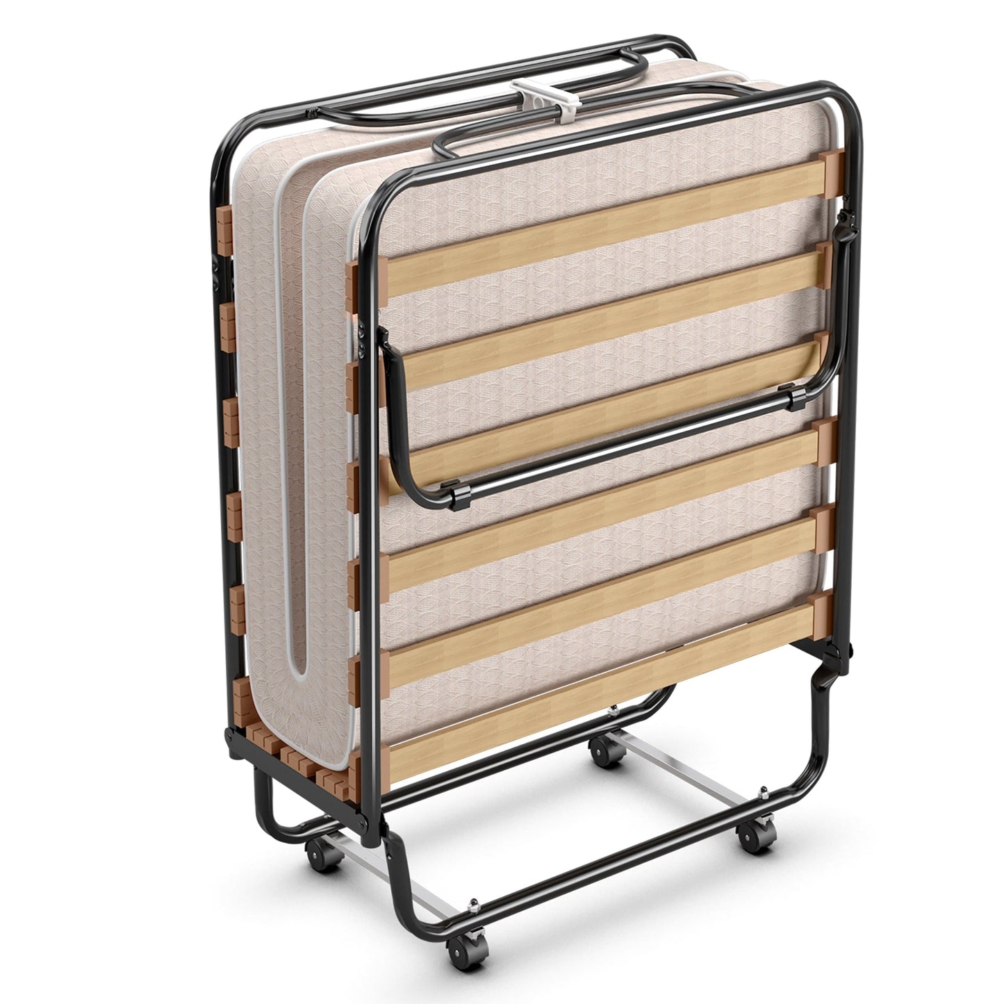 Letto pieghevole con materasso in memory foam, letto per ospiti, prodotto in Italia