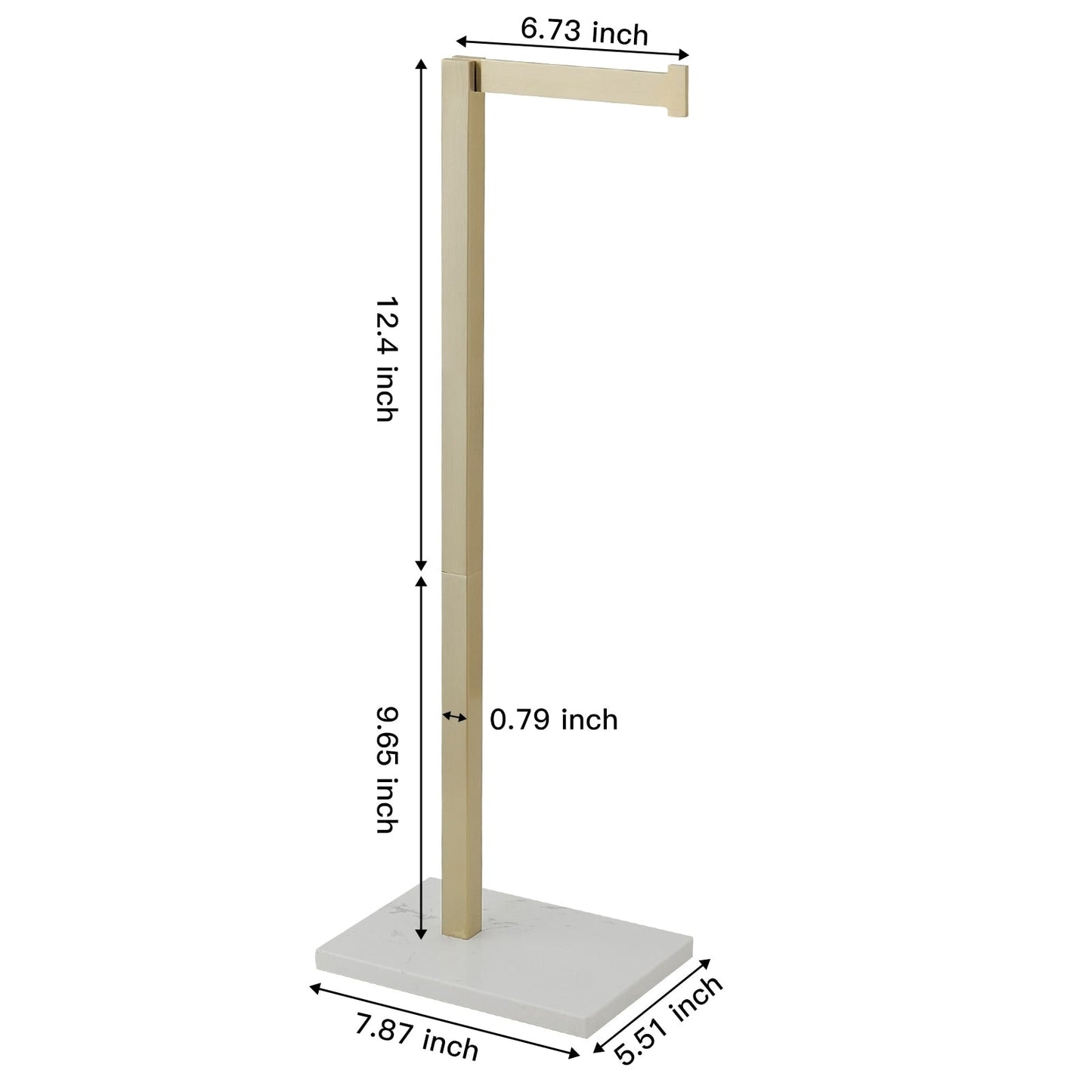 Porta carta igienica indipendente con base in marmo naturale