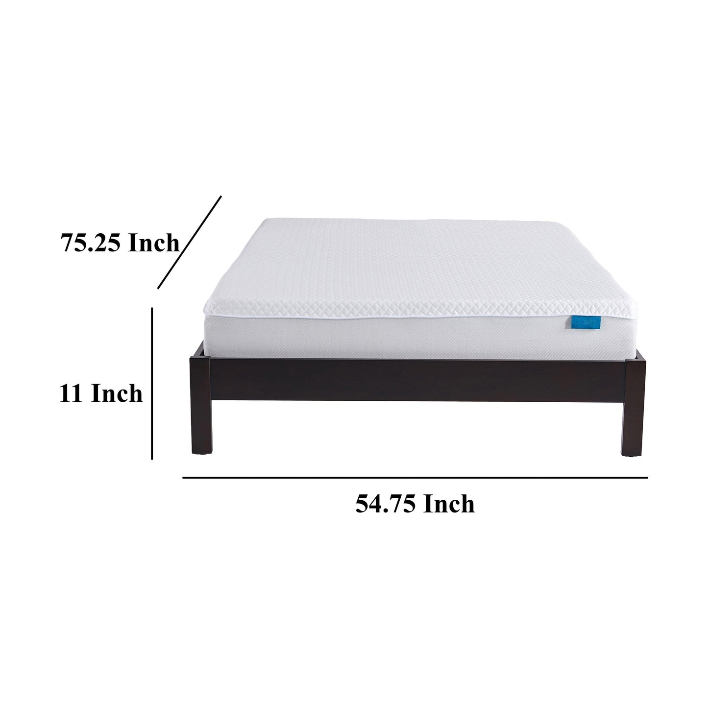 Materasso ibrido full size con supporto medio-rigido, schiuma bianca da 11 pollici