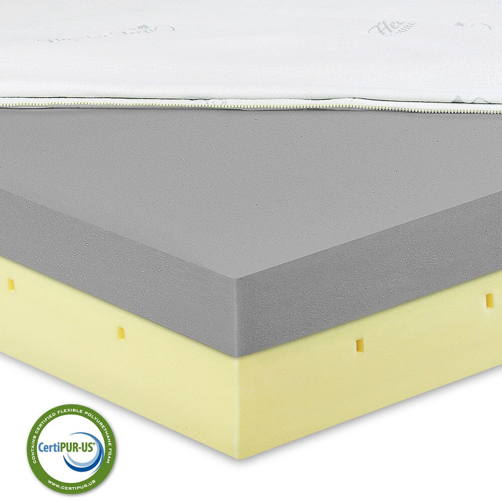Materasso in memory foam Furinno HSleep da 12 pollici Queen-size infuso di carbone di bambù