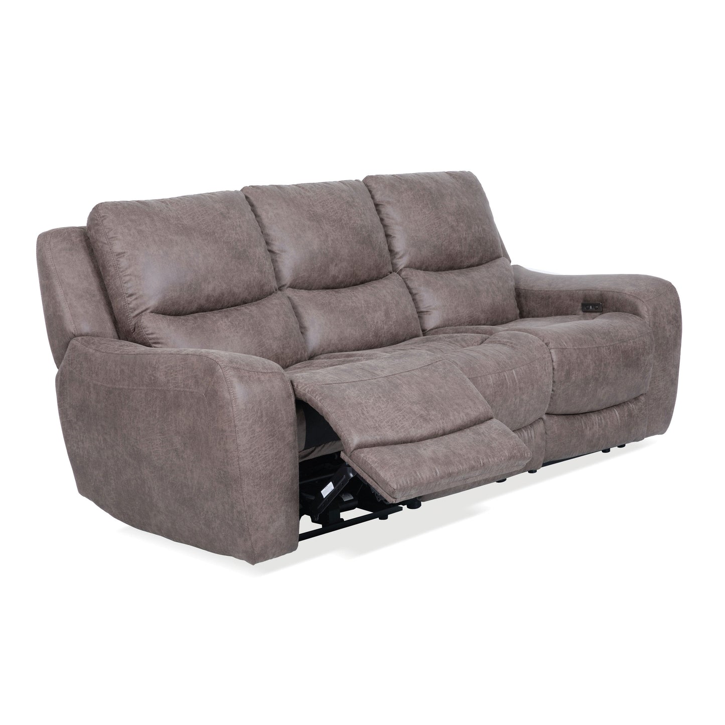 Divano reclinabile elettrico moderno di grandi dimensioni Evelio di Furniture of America con porte USB