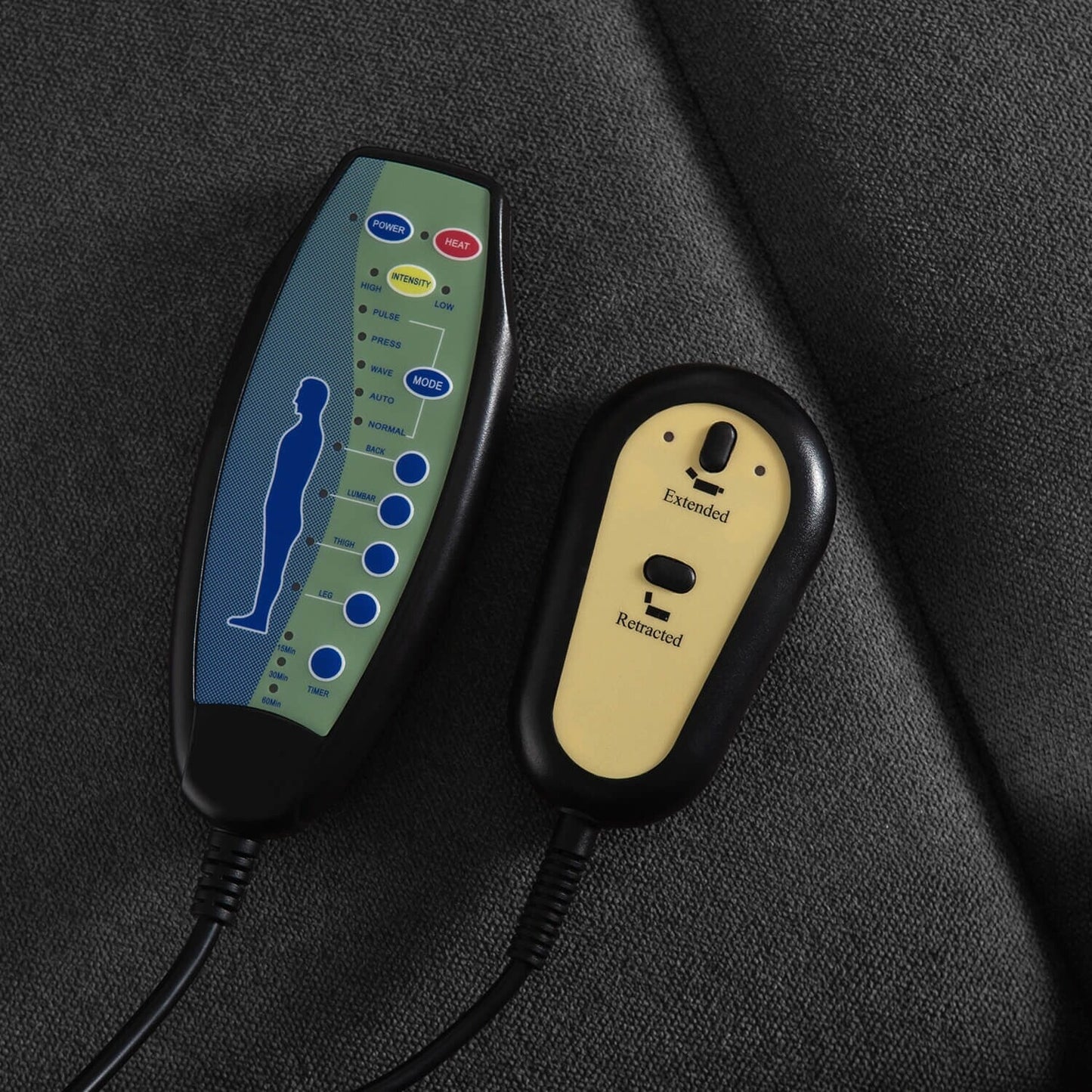 Poltrona reclinabile elettrica Furniwell in tessuto per anziani con massaggio e calore