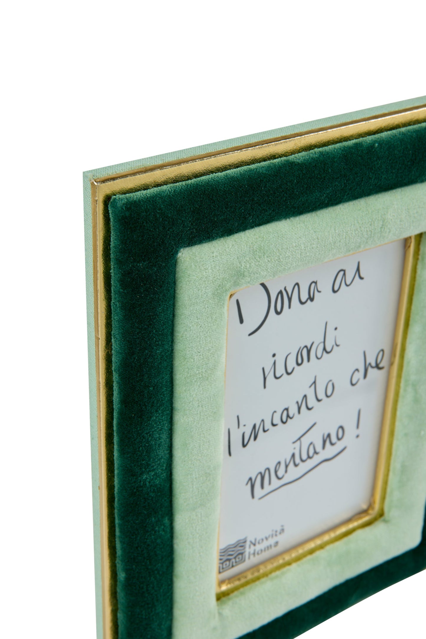 Eibsee - Porta Foto In Velluto Verde Chiaro/Verde Scuro Piccola