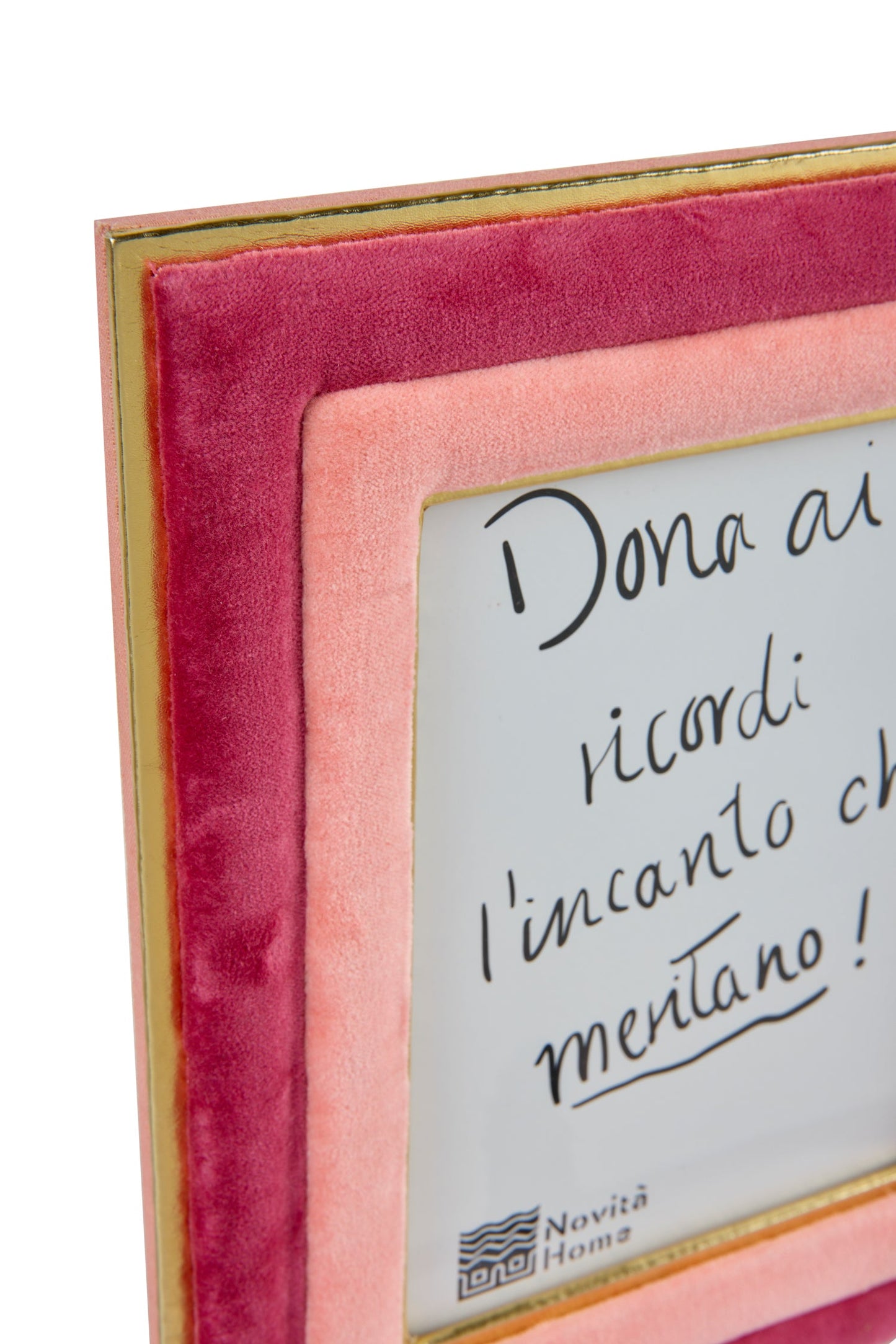 Eibsee - Porta Foto In Velluto Corallo/Rosa Scuro Grande