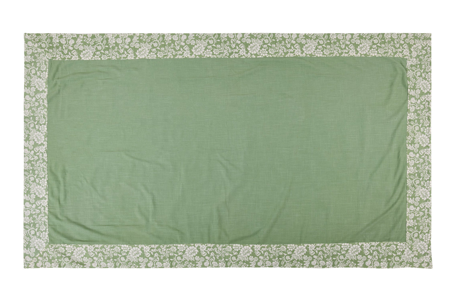 Limoges - Tovaglia Verde 150X300 Con Bordatura Florealeoth