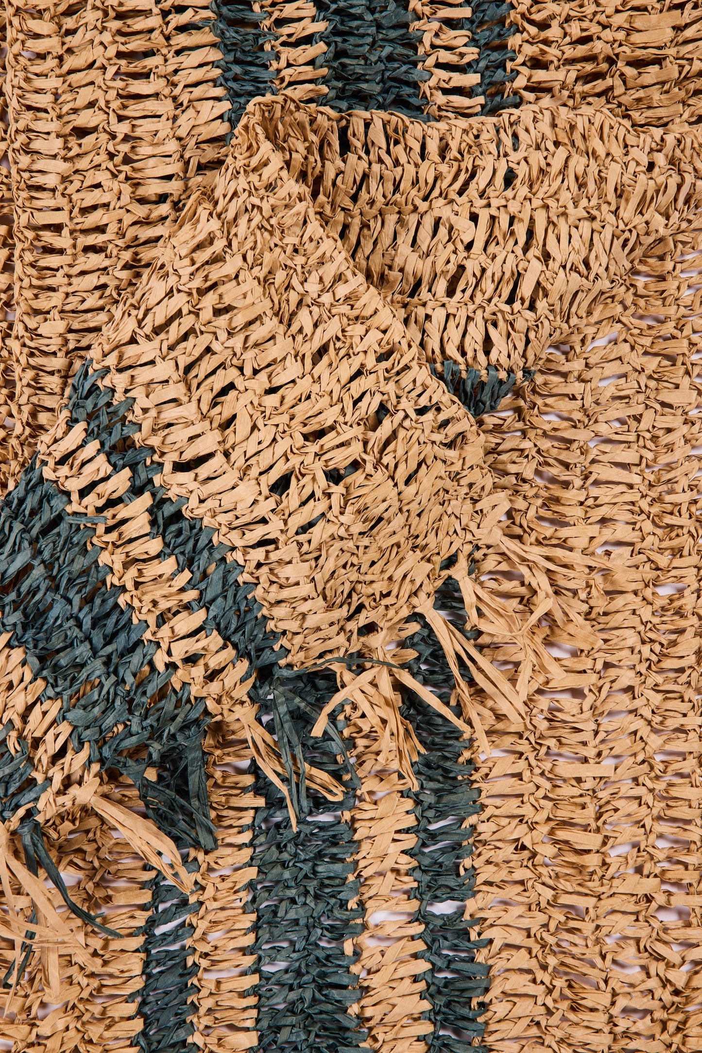 Marrakech - Passatoia Rafia Striscia Blu