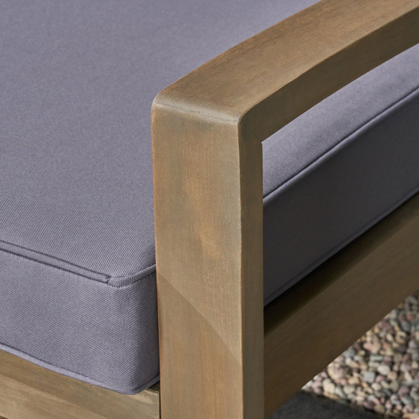 Set di divani componibili da esterno Grenada a 4 posti in acacia di Christopher Knight Home