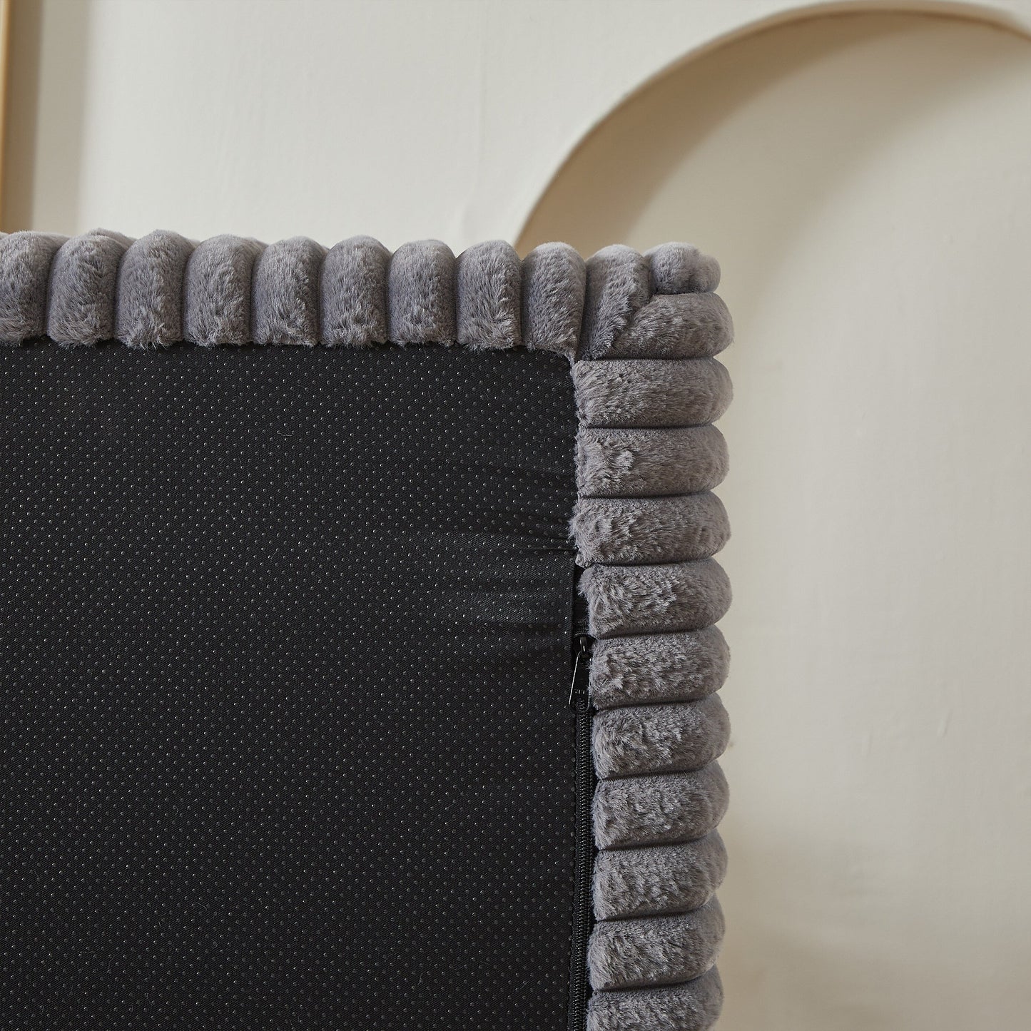 Divano letto componibile moderno grigio 87 Cloud Plush con cuscini per soggiorno