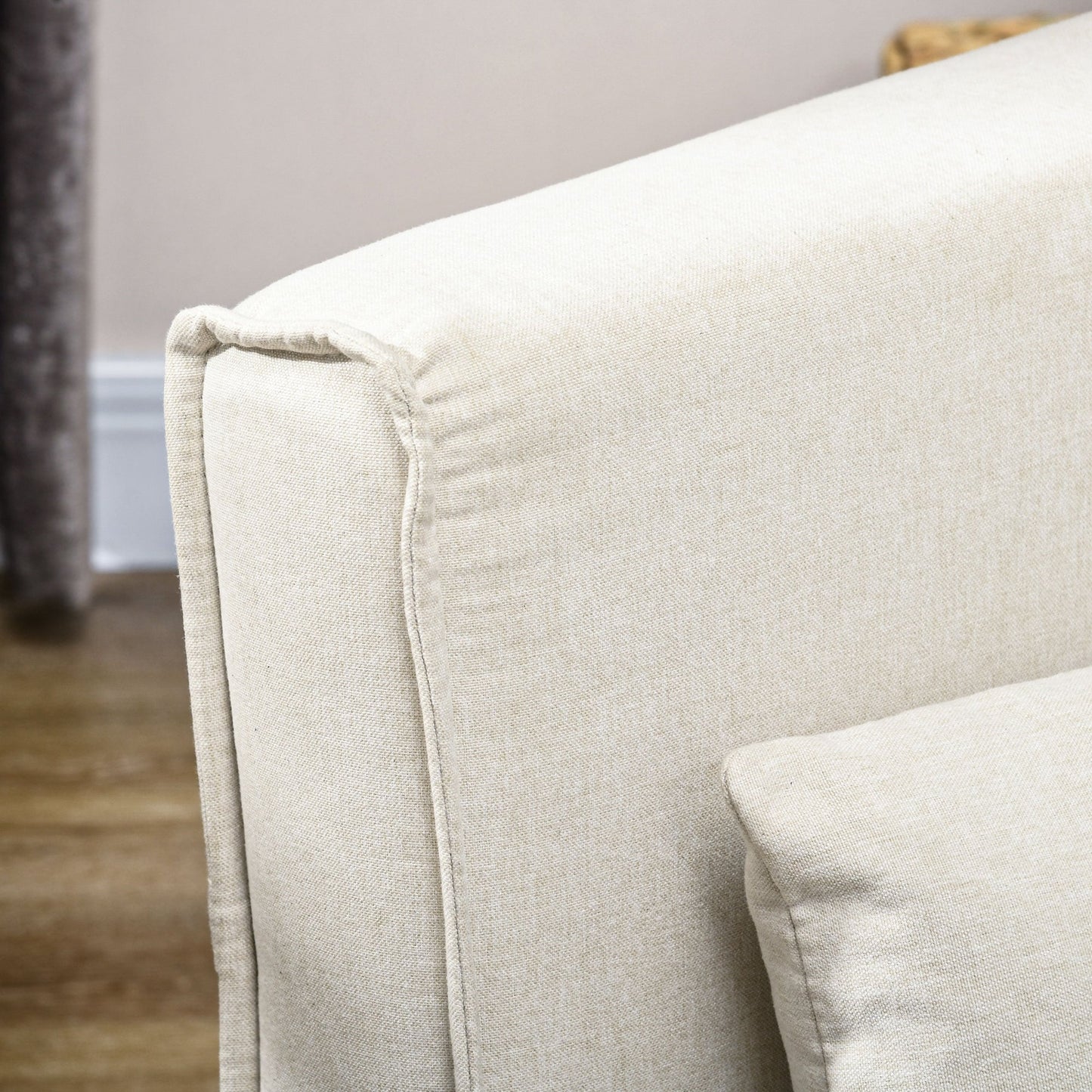 Poltrona letto trasformabile HOMCOM, divano letto multifunzionale 2 in 1, poltrona letto con schienale regolabile per soggiorno, beige