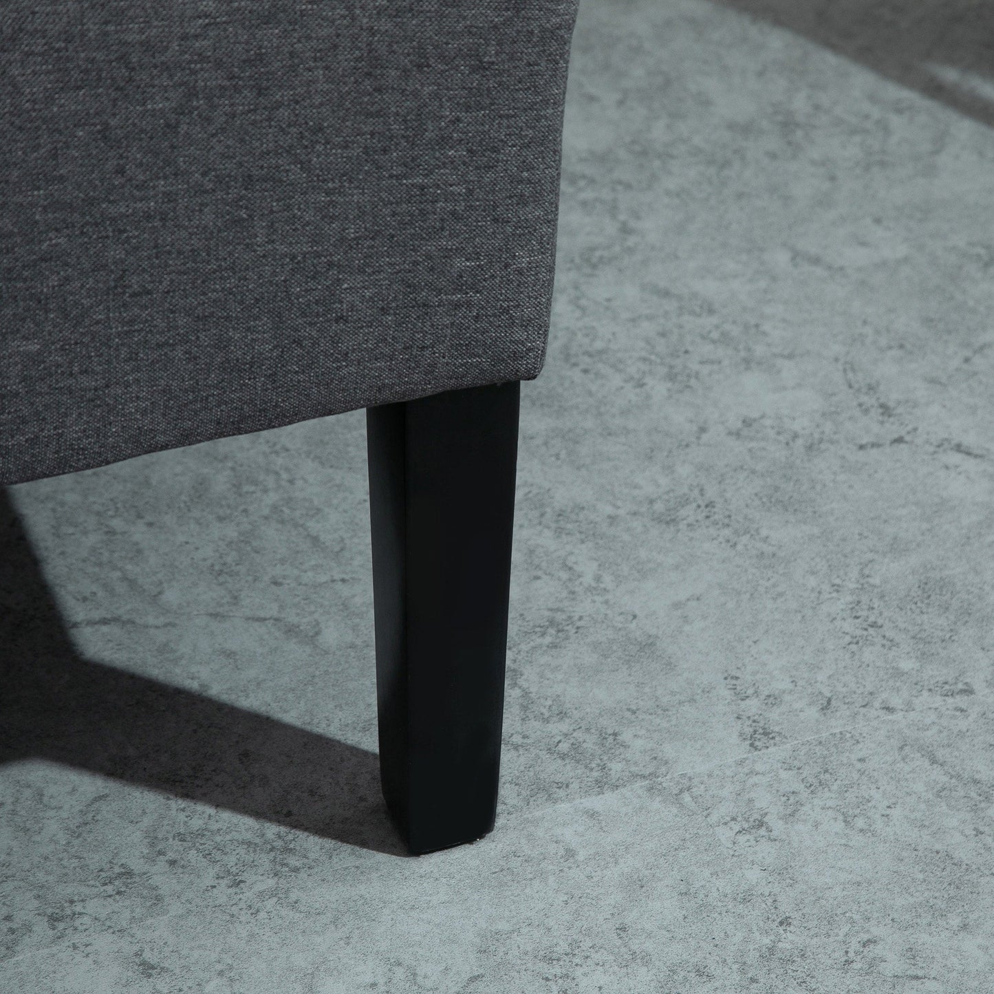 Divano letto matrimoniale imbottito in tessuto di lino HOMCOM, divano a due posti imbottito, senza braccioli, mobile per soggiorno con gambe in legno - 28,75*43,25*36,5