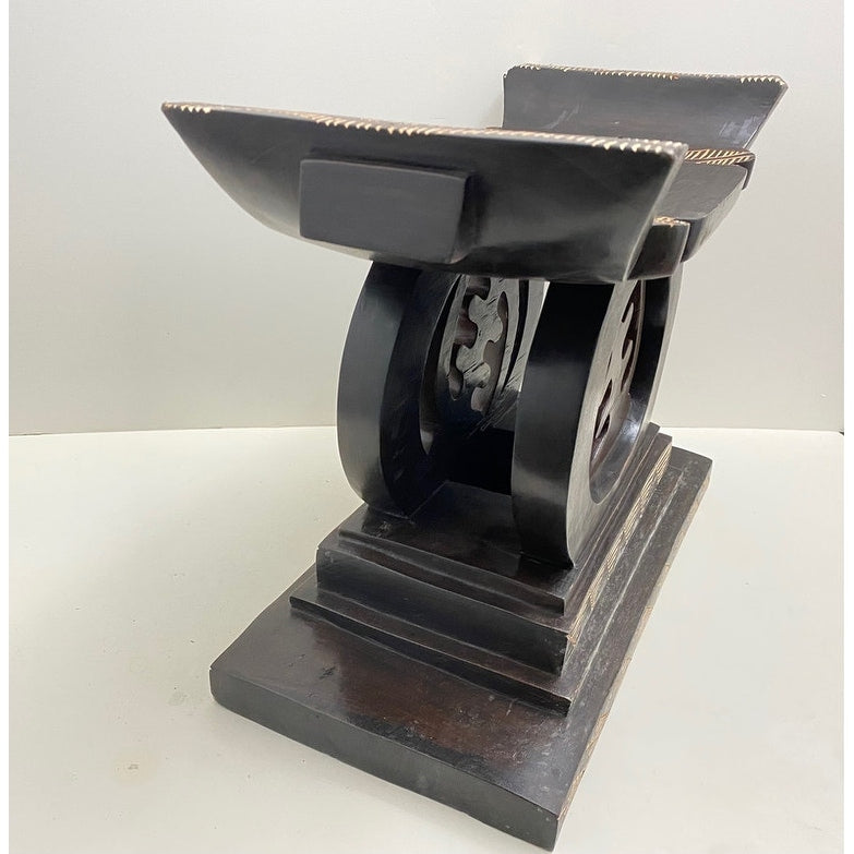 Sgabello Gye Nyame del Capo fatto a mano (Ghana)