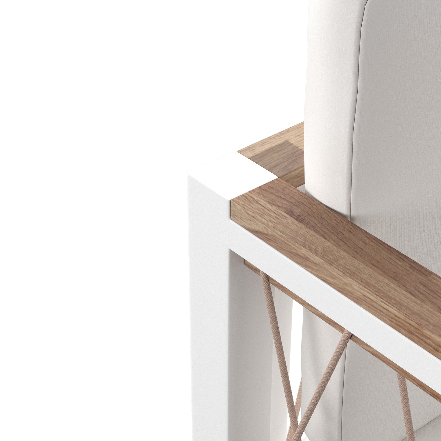 SEI Furniture - Set di 2 sedie da esterno imbottite in legno naturale