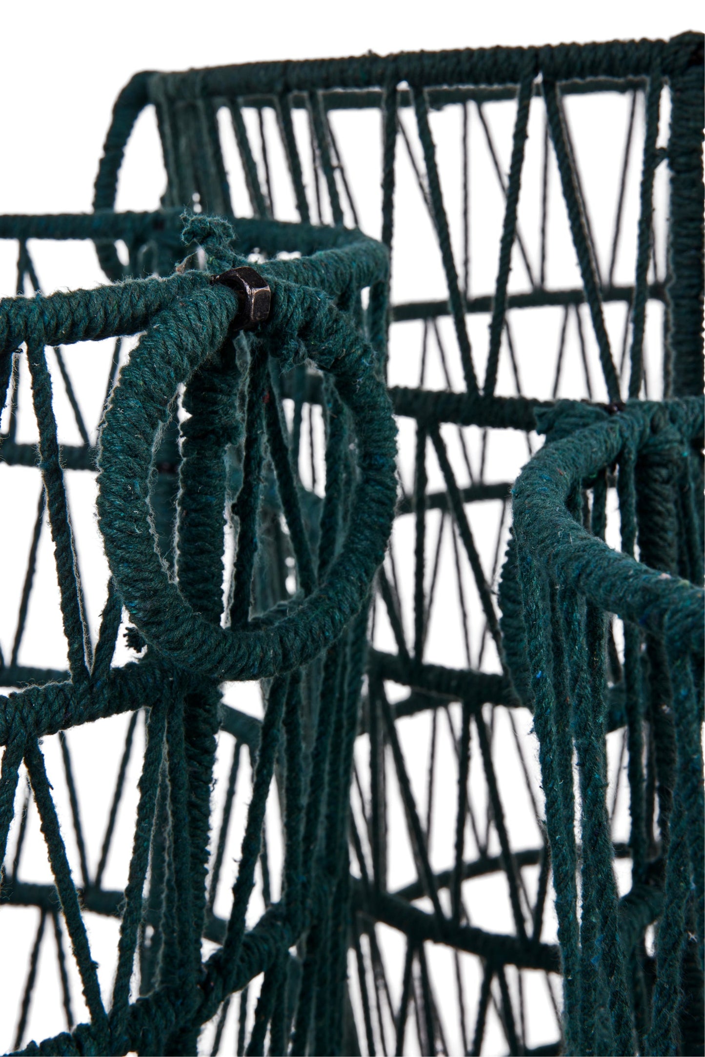 Set Ceste Rotonde 1/3 In Ferro Rivestite In Cotone Verde