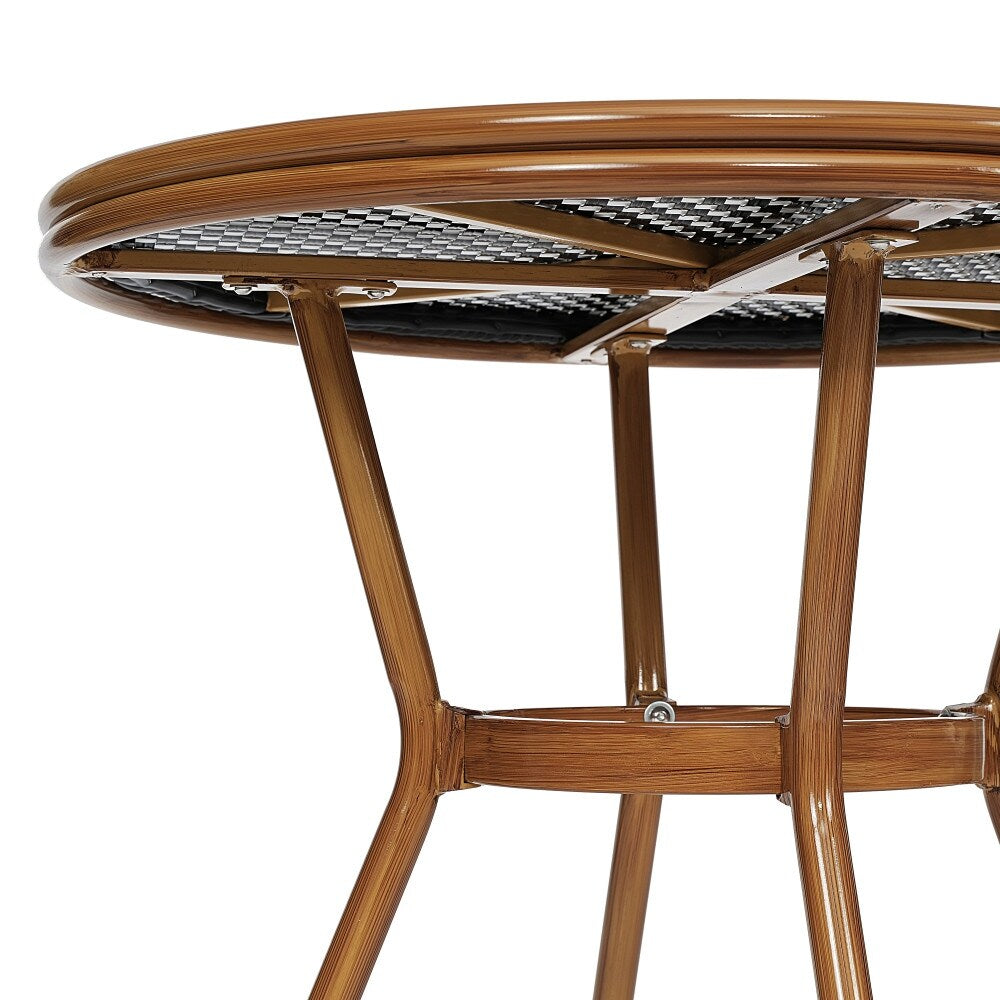 Set da bistrot commerciale per interni/esterni con tavolo e quattro sedie