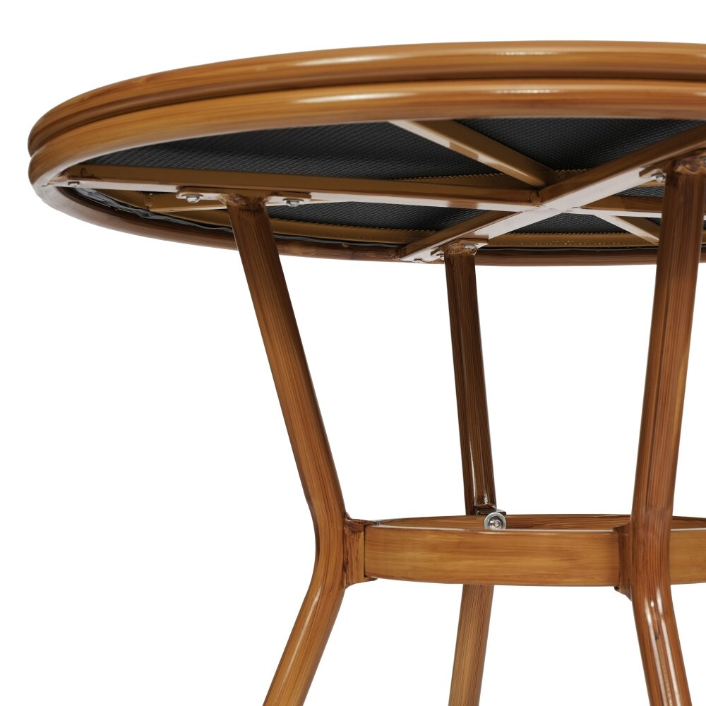 Set da bistrot commerciale per interni/esterni con tavolo e due sedie