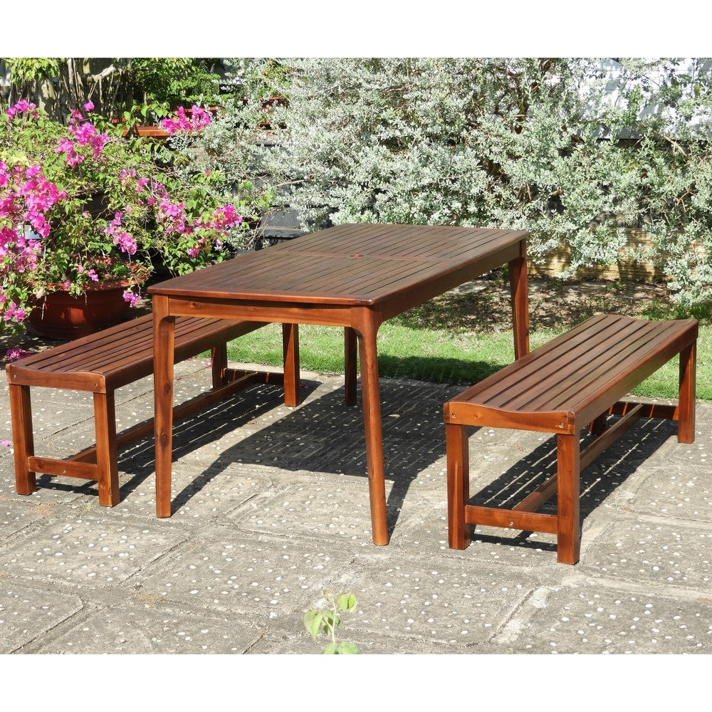 Set da pranzo da giardino Highland in acacia, 3 pezzi