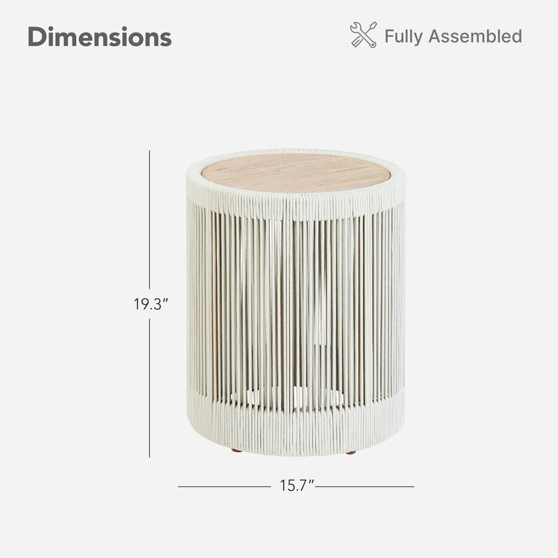 Sedia girevole per mobili da giardino in legno Khloe