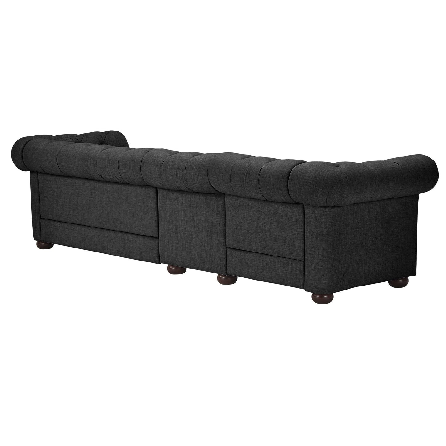 Divano Chesterfield extra lungo grigio Knightsbridge di iNSPIRE Q Artisan