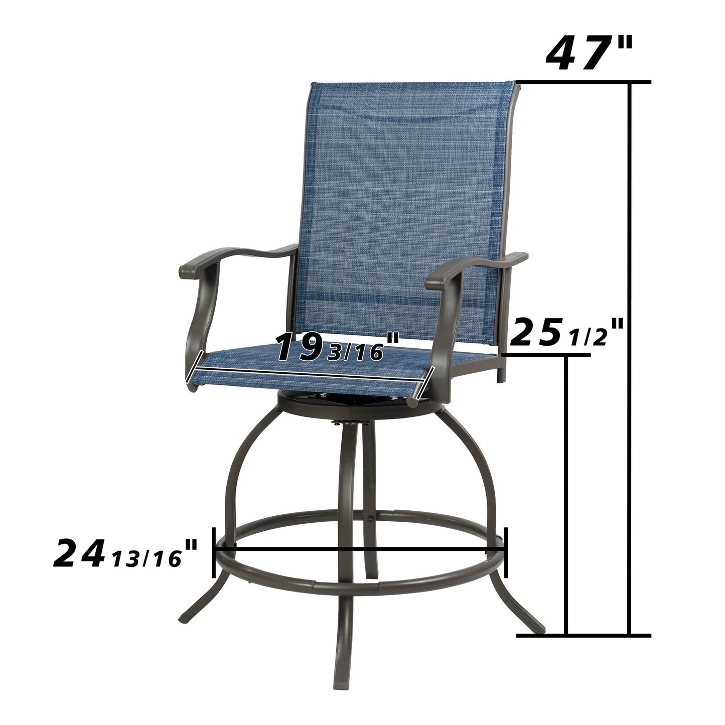Kozyard Isabella Set di sgabelli da bar/sedie girevoli alti