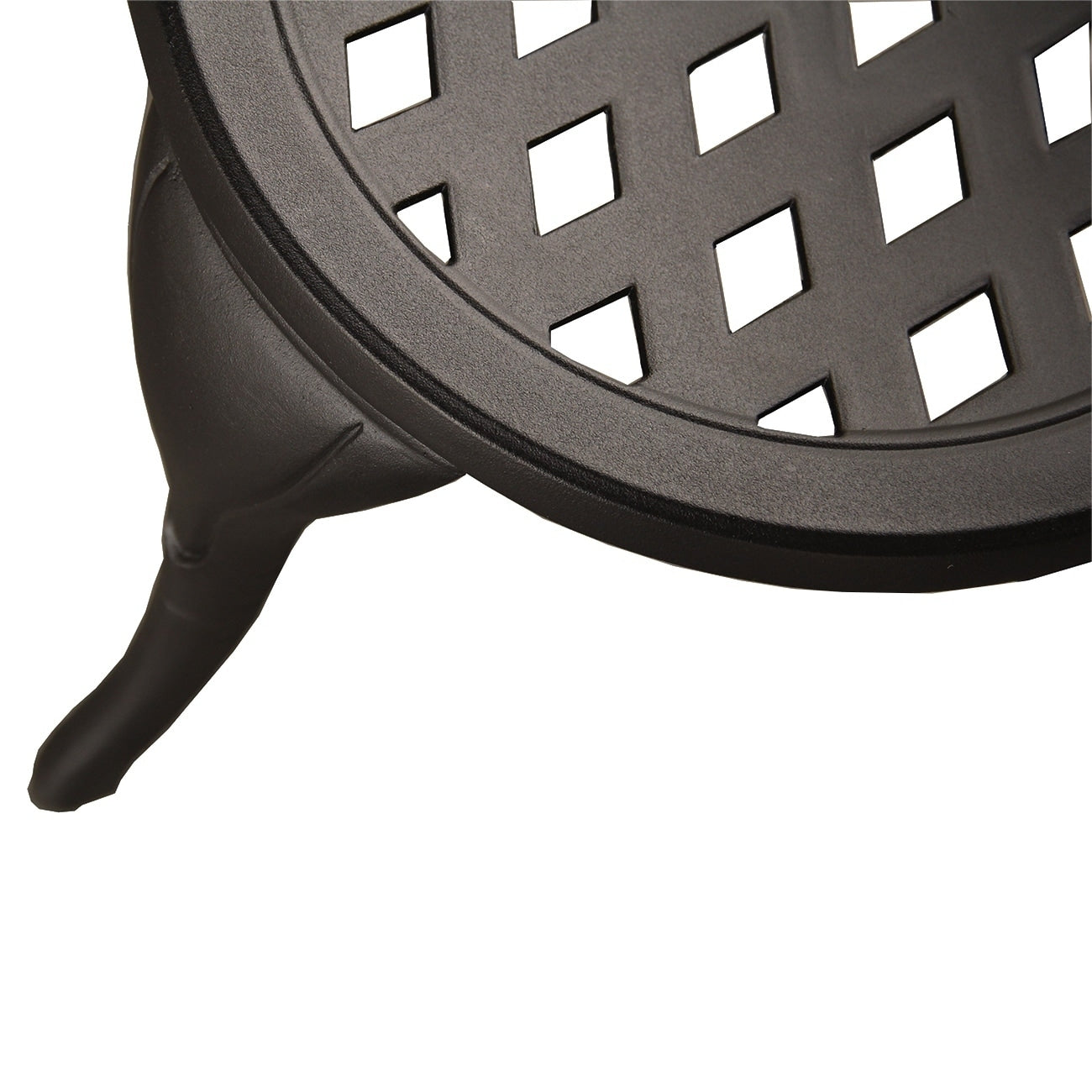 Set da bistrot da giardino per patio esterno a traliccio da 3 pezzi in sabbia nera