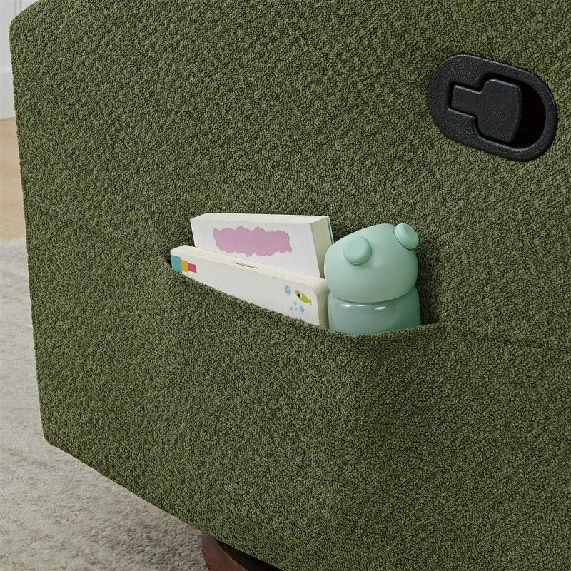 Poltrona reclinabile girevole manuale Lincoln con cuscino lombare