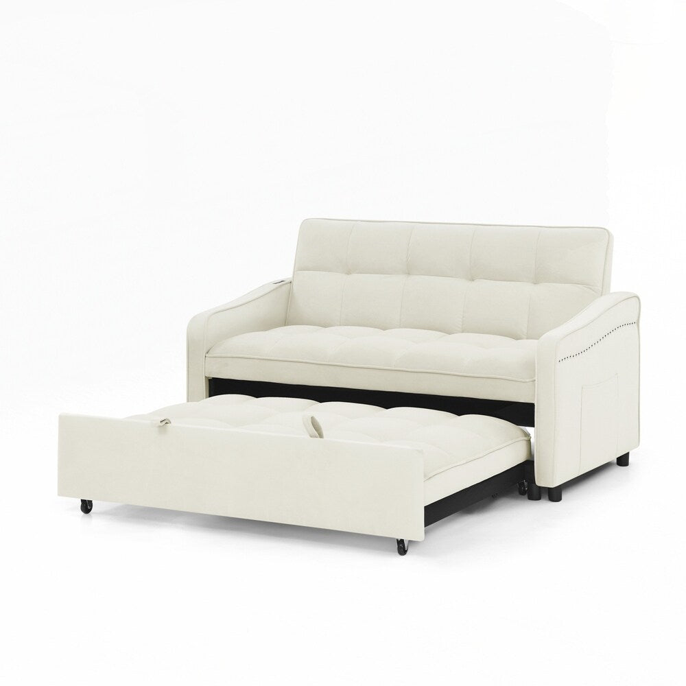 Divano letto a due posti con letto estraibile e schienale regolabile - 2 posti