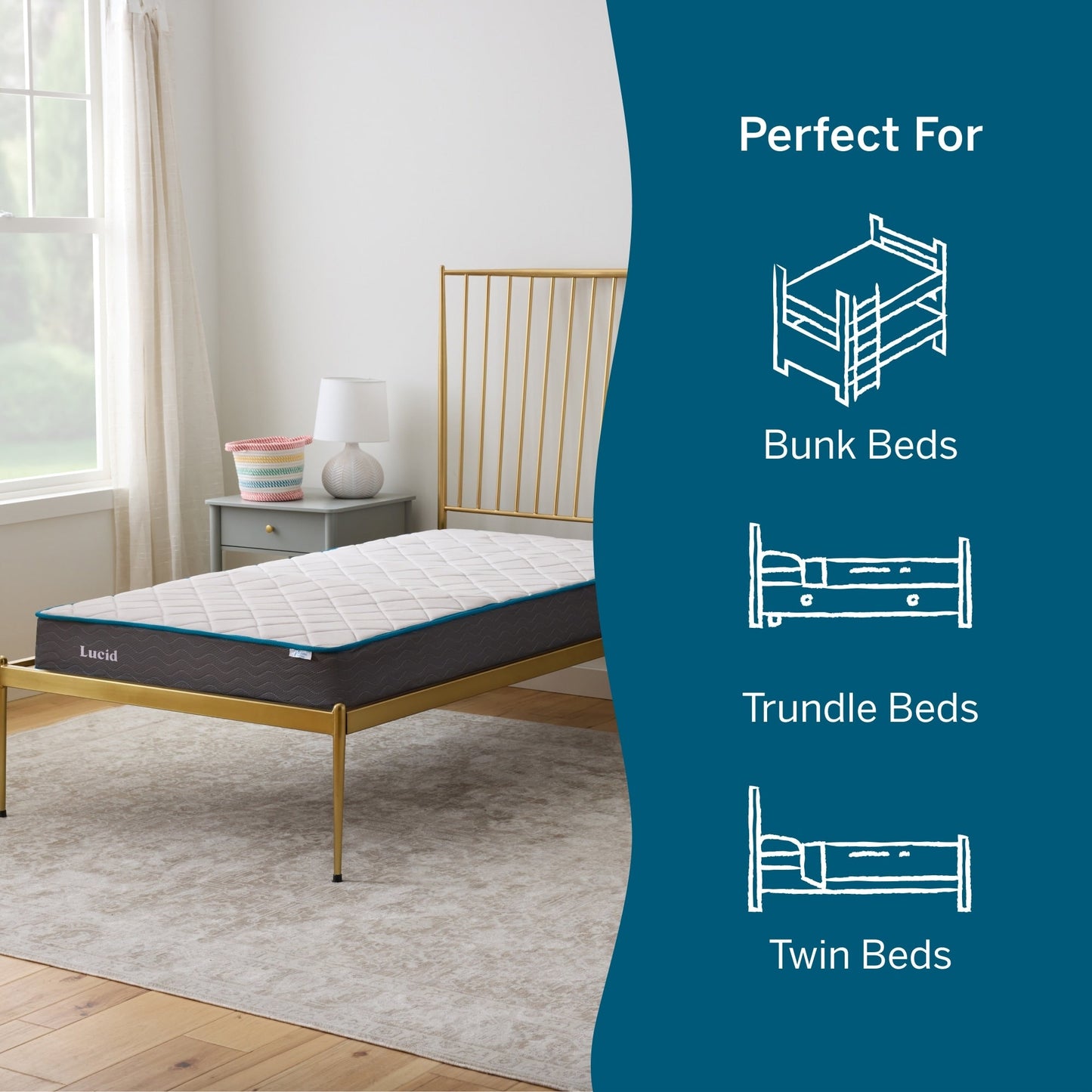 Materasso a molle Lucid Comfort Collection da 7 pollici, sensazione di fermezza