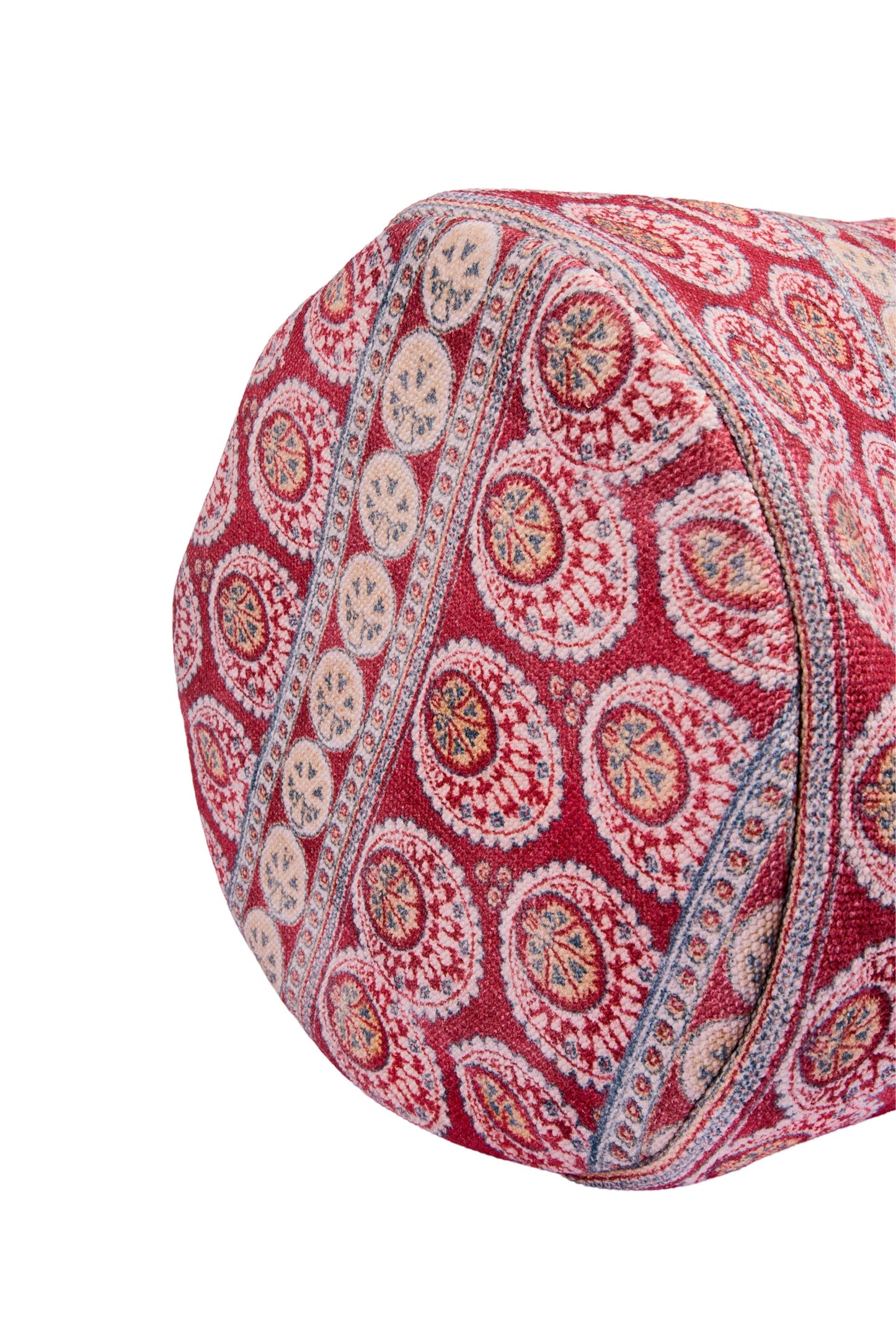 Sampai - Borsa Cesta Cotone Con Manici Fantasia Rossa Stampa Block