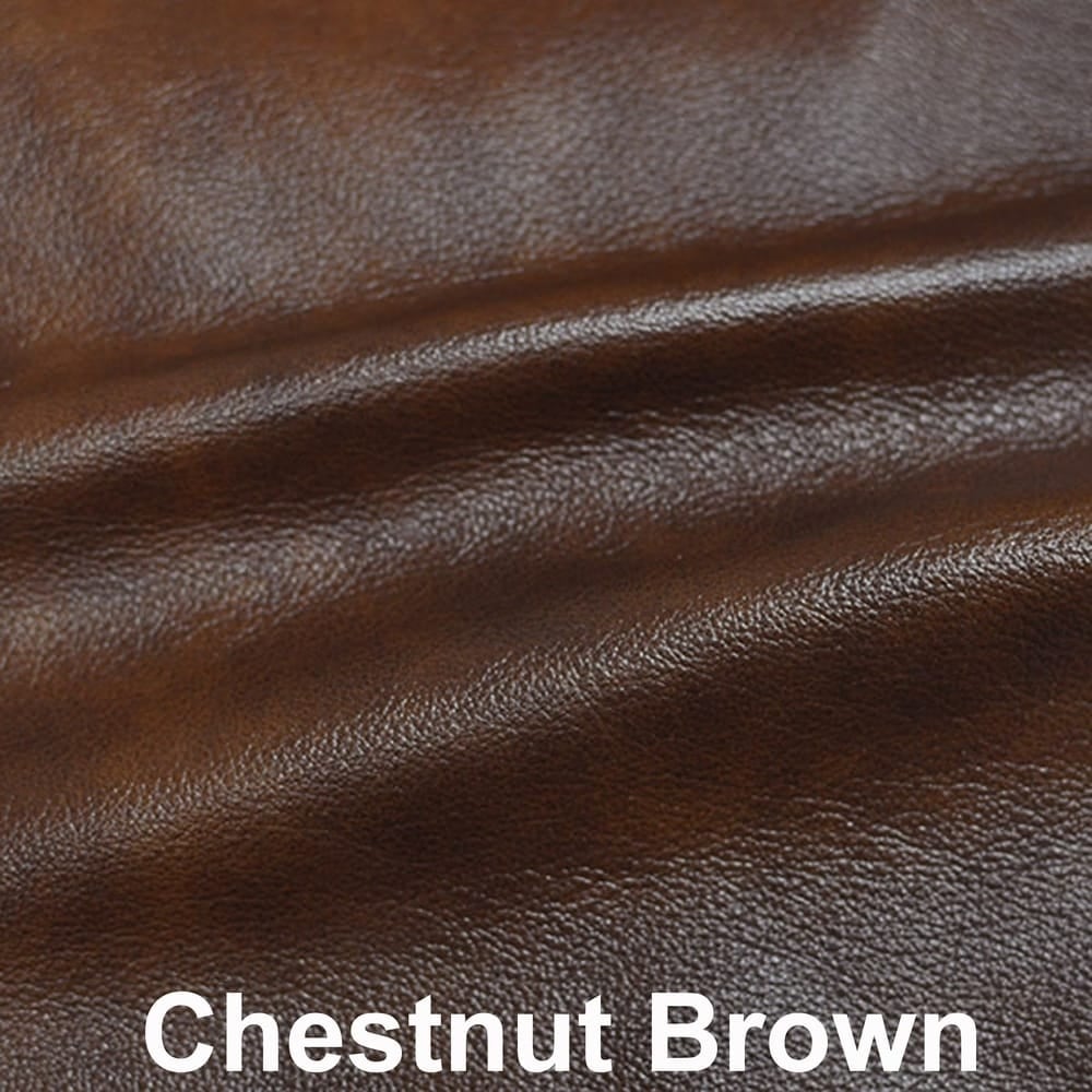 Divano letto Vernon imbottito in pelle pieno fiore con finiture a borchie