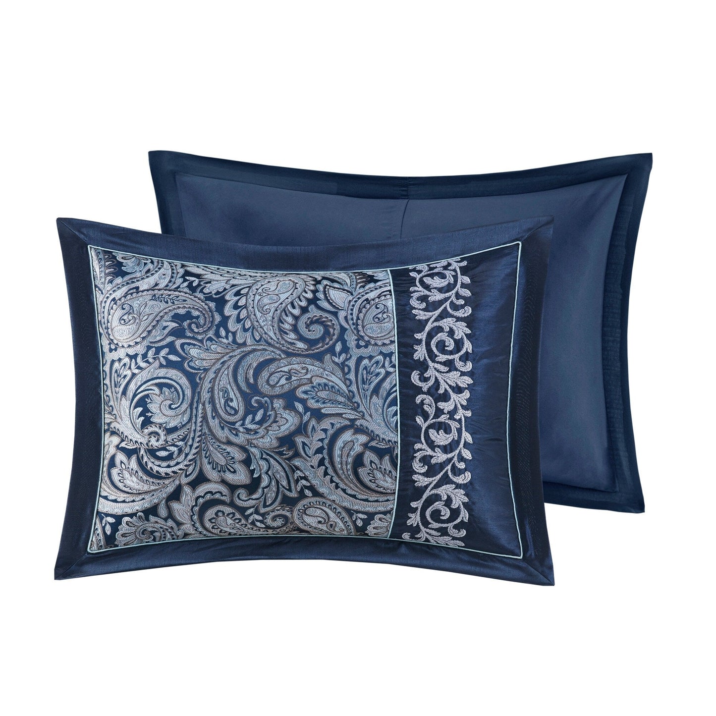 Set copripiumino jacquard Madison Park Elaine Navy da 7 pezzi
