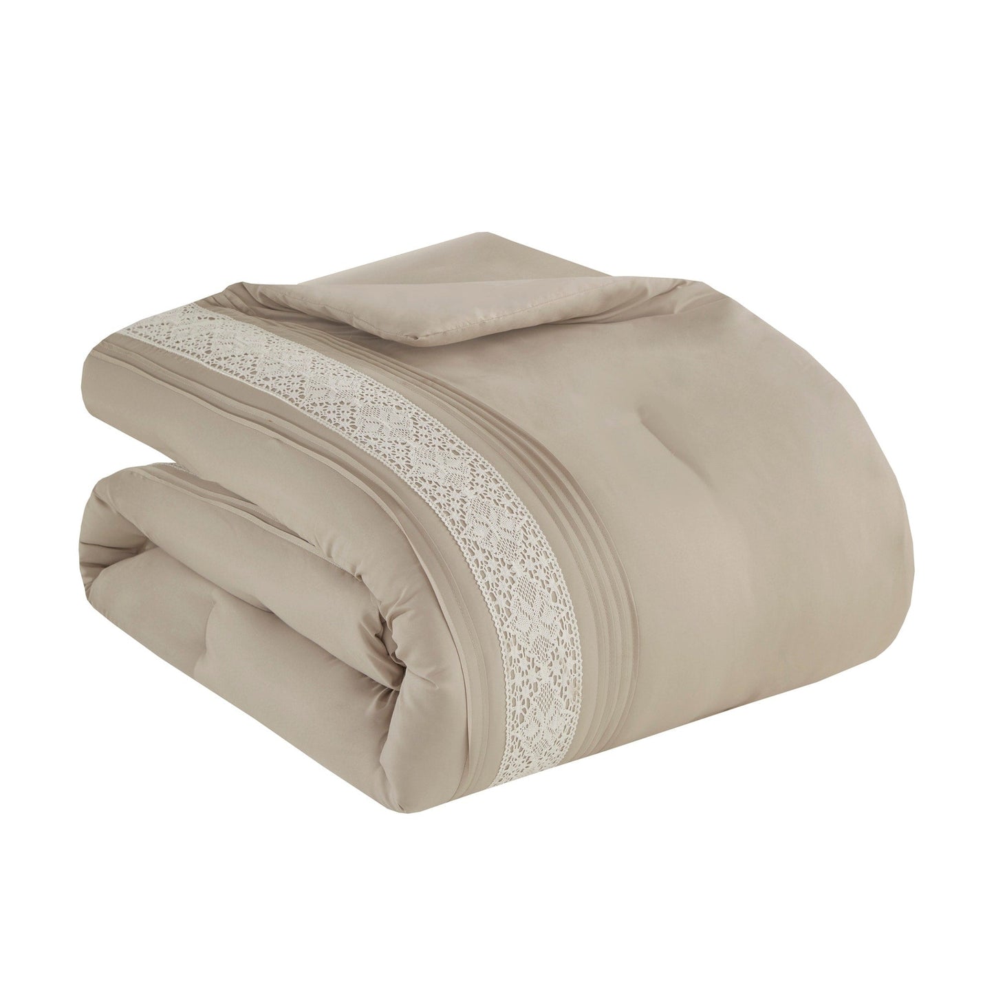 Set copripiumino con bordi in pizzo Marla di Madison Park, 7 pezzi, con cuscini decorativi