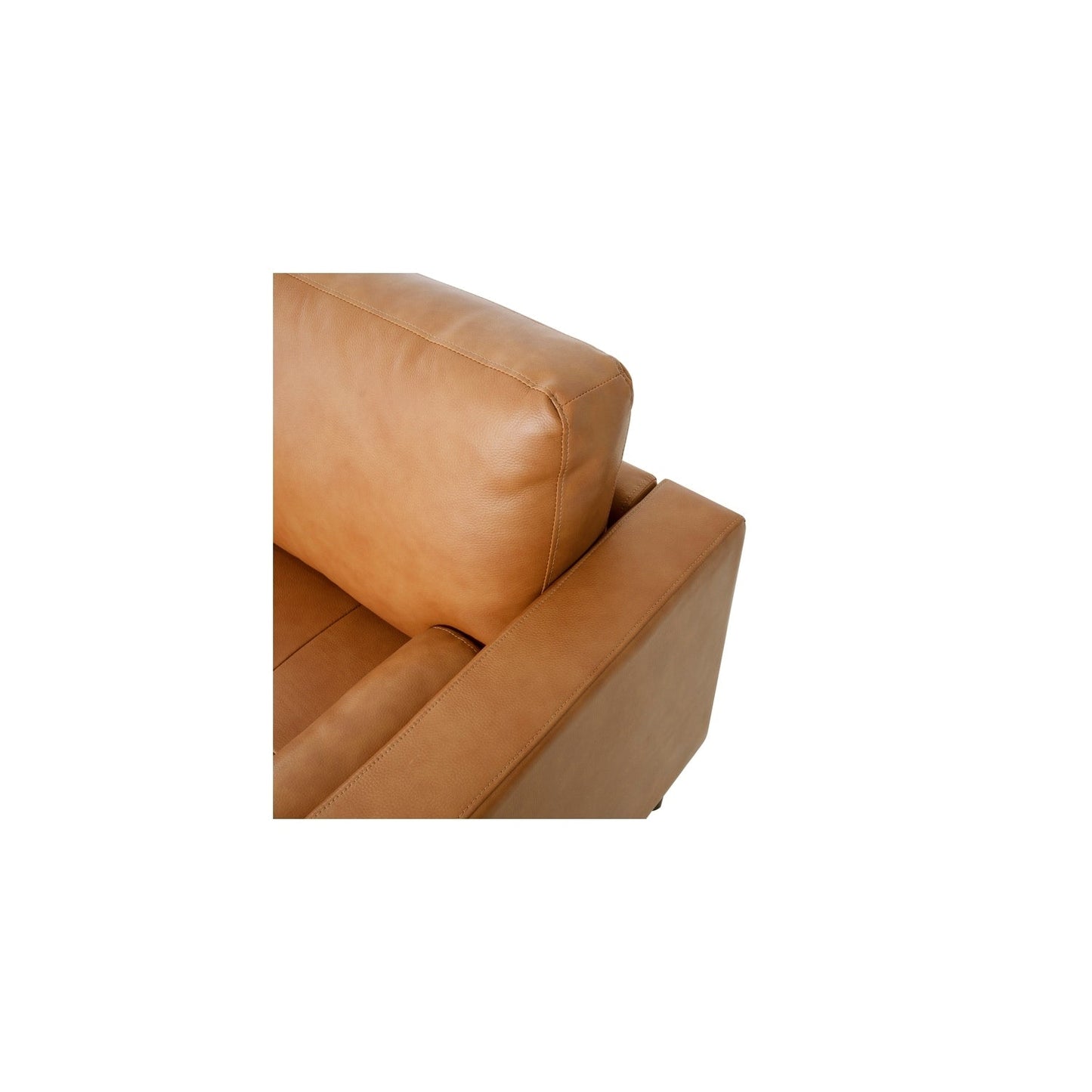 Divano Marisa in vera pelle oversize di metà secolo, divano componibile con gambe in legno, comfort superiore per il soggiorno