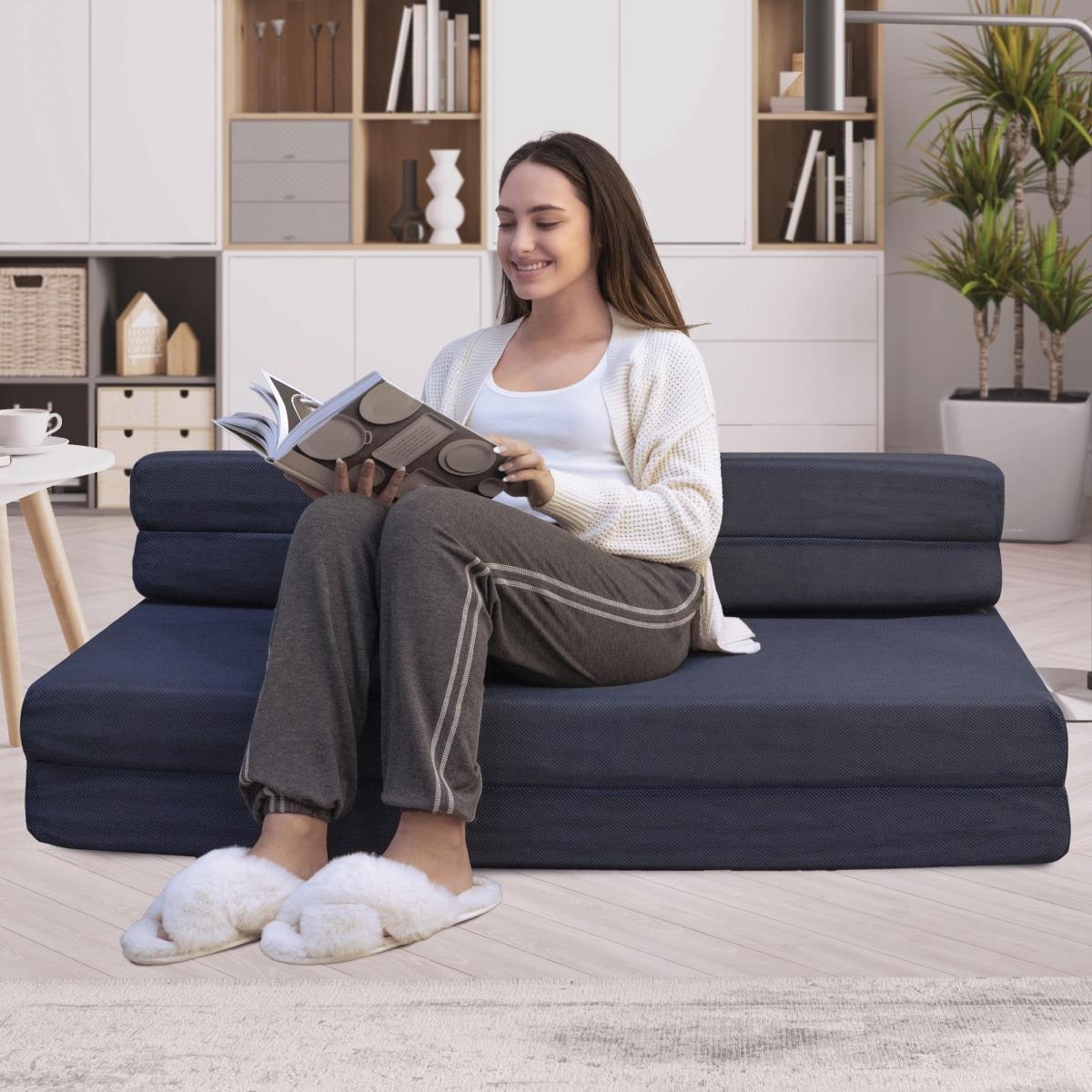 Divano letto/materasso in schiuma pieghevole a tre piazze Milliard da 4,5 pollici