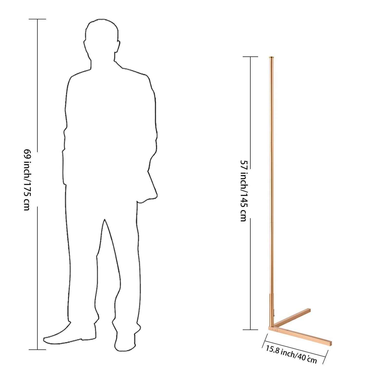 Lampada da terra angolare RGB Minimalism - Set da 2