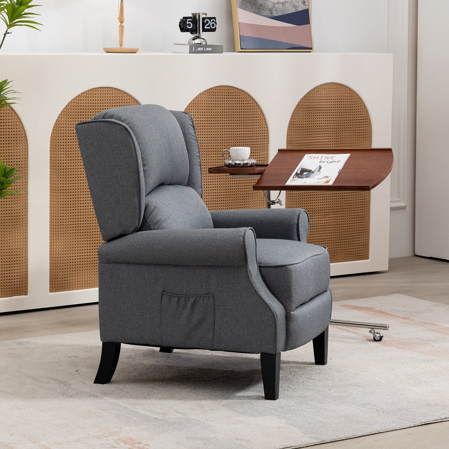 Poltrona reclinabile imbottita moderna e confortevole