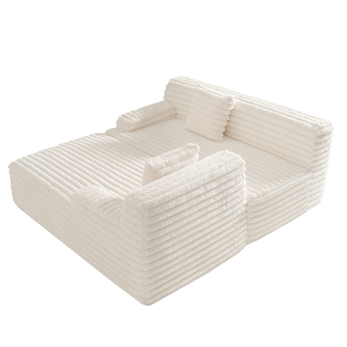 Divano componibile moderno modulare Cloud, divano componibile liberamente con 2 cuscini per soggiorno