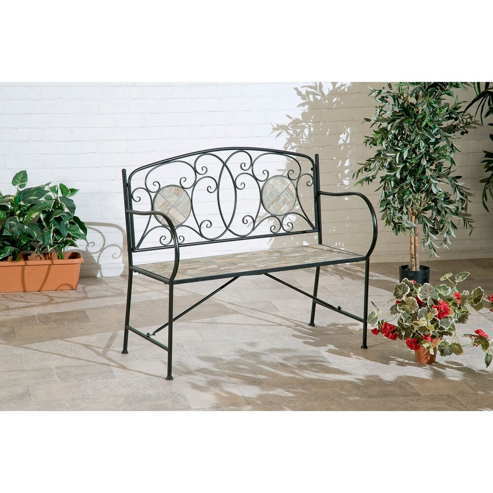 Panca a due posti Islington Sand Mosaic Tile - 22,8x5,1x40,9