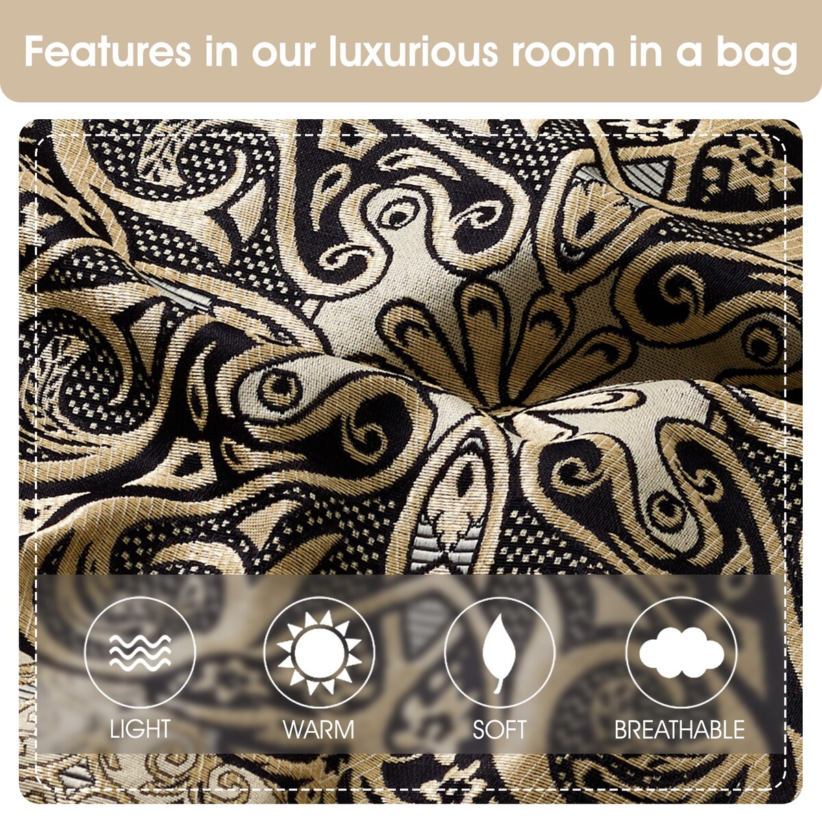 Set copripiumino elegante con medaglione Nanshing Prince da 7 pezzi