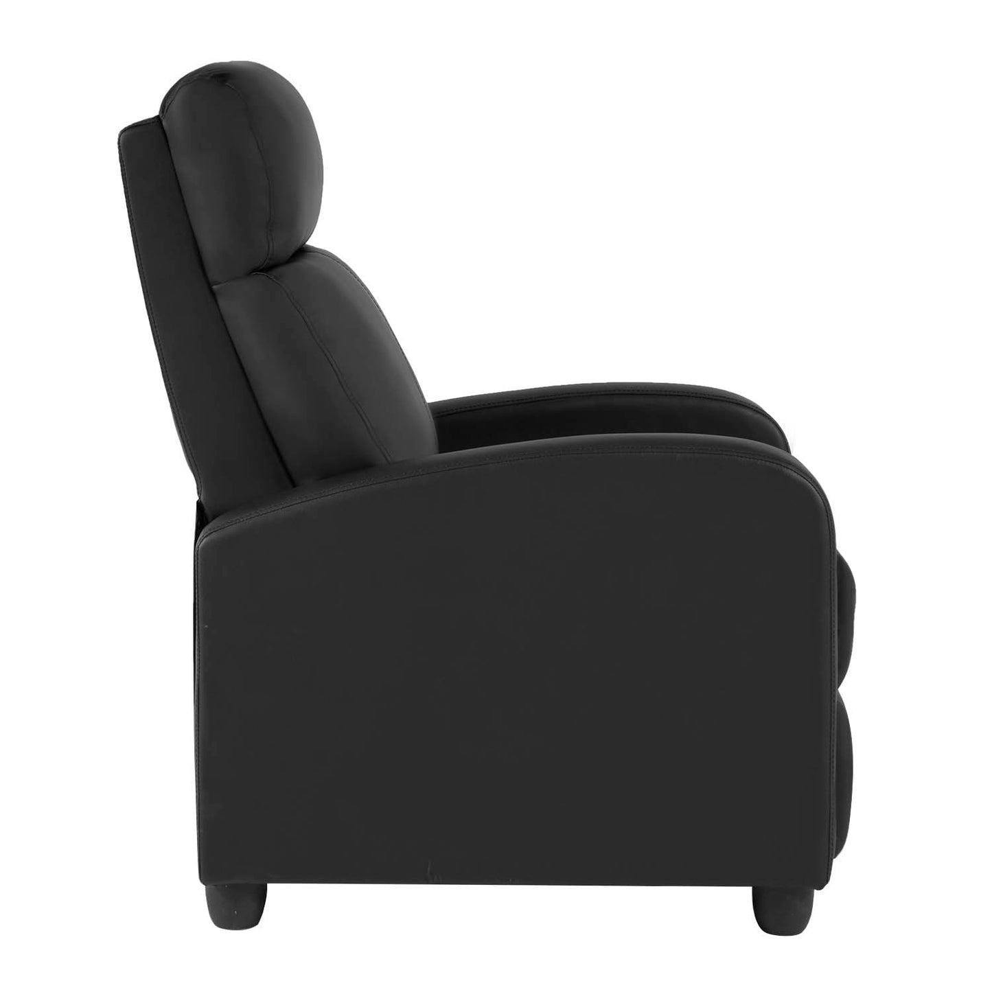 Poltrona reclinabile massaggiante a 2 punti Nell Black in similpelle di Furniture of America