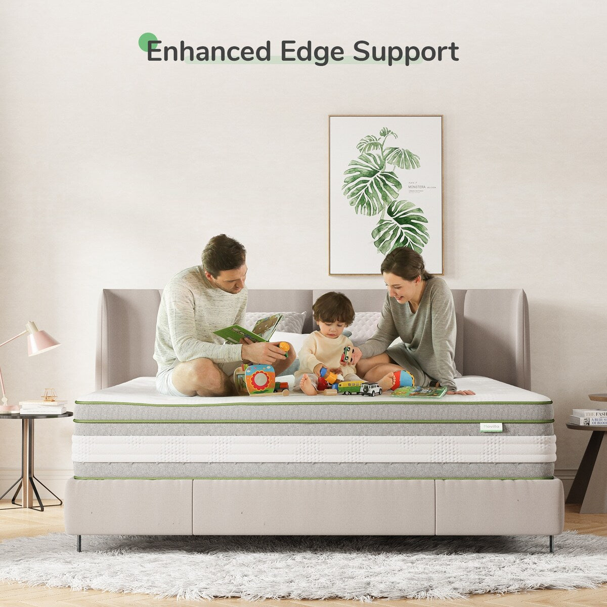 Materasso ibrido a molle insacchettate in memory foam gel Novilla da 12 pollici