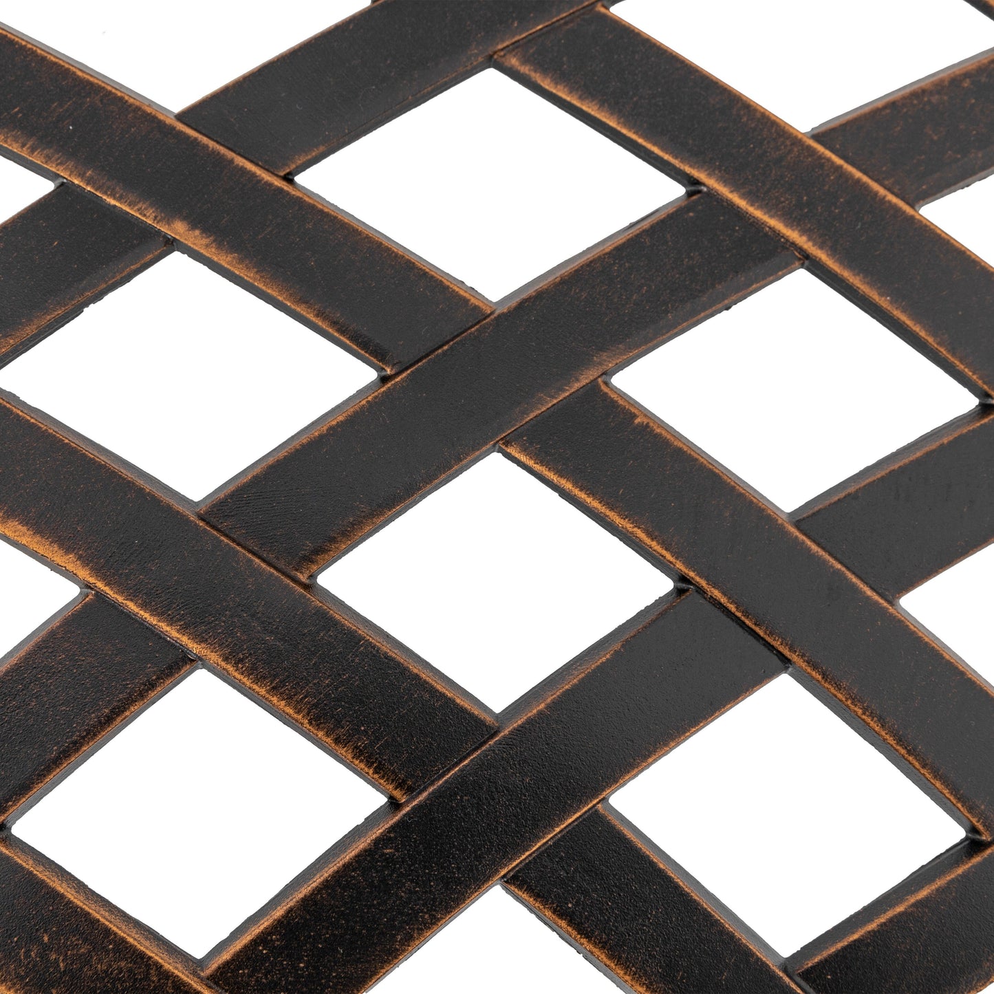 Set da bistrot per esterni in alluminio pressofuso per 2 persone con foro per ombrellone