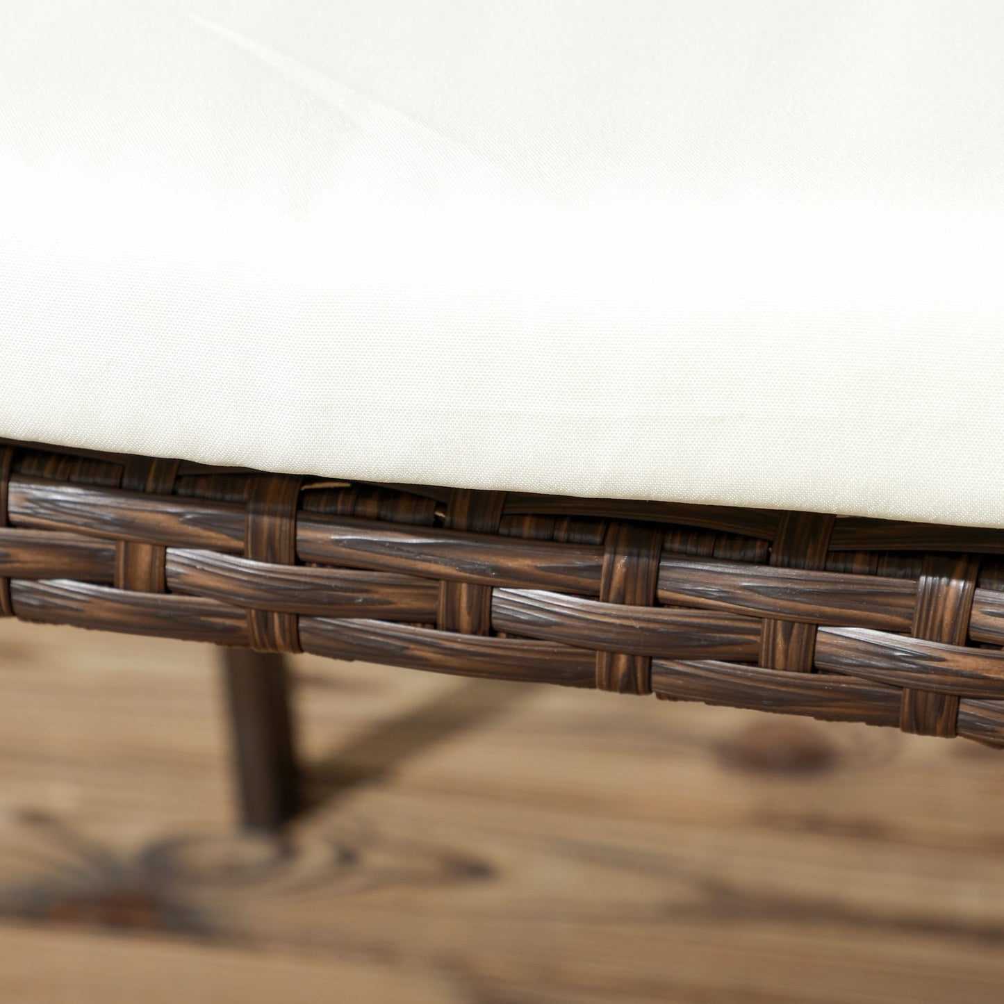 Outsunny 2 pezzi sedie da pranzo per esterni in rattan PE con cuscino, set di sedie da pranzo in vimini per patio con schienale, braccioli per patio