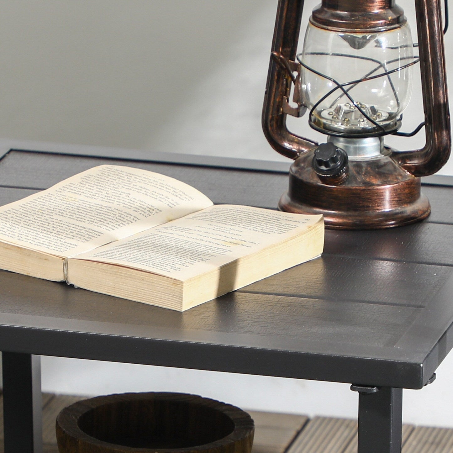 Outsunny set da giardino con 3 sedie a dondolo, set da bistrot in vimini per esterni con 2 sedie a dondolo da veranda, tavolino da caffè a 2 livelli, cuscini