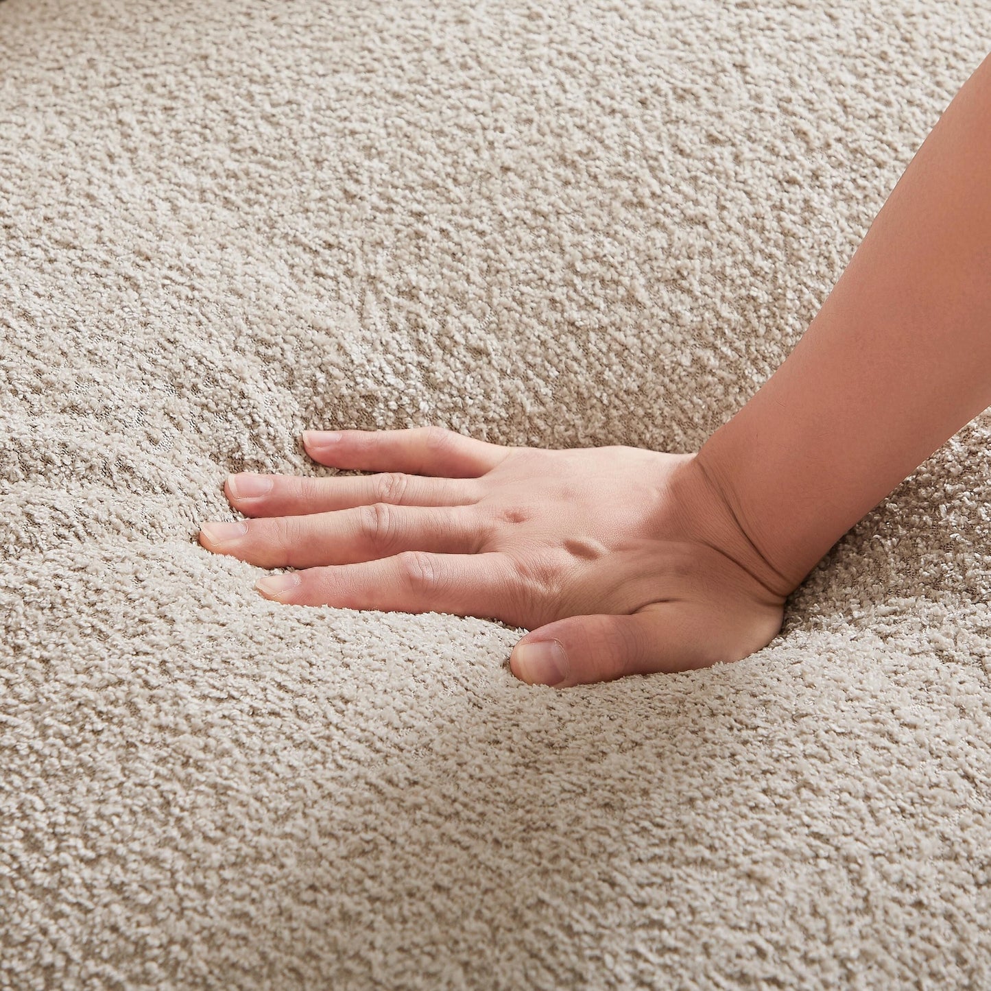 Divano Sherpa oversize - Struttura in legno massello e 2 cuscini