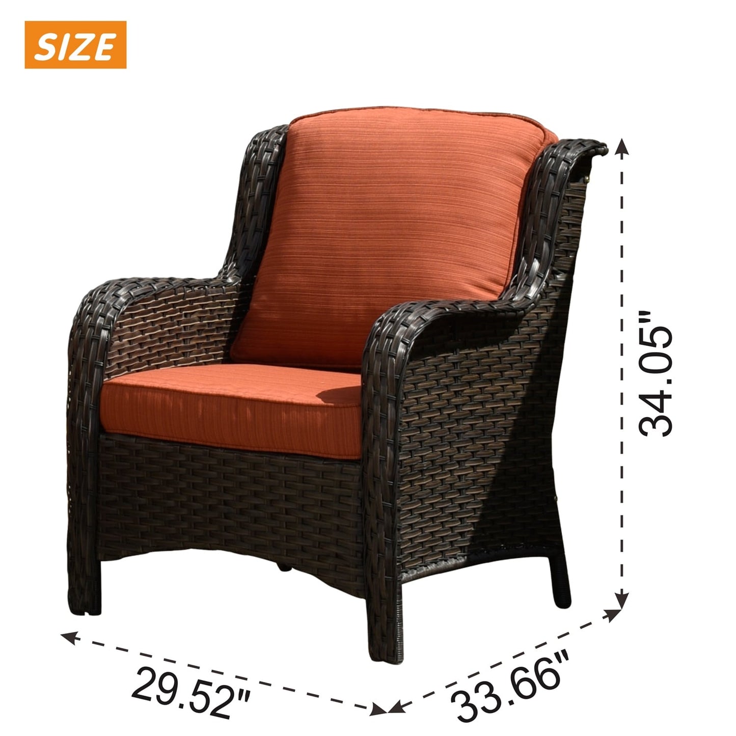 Set di 2 sedie da giardino in vimini OVIOS