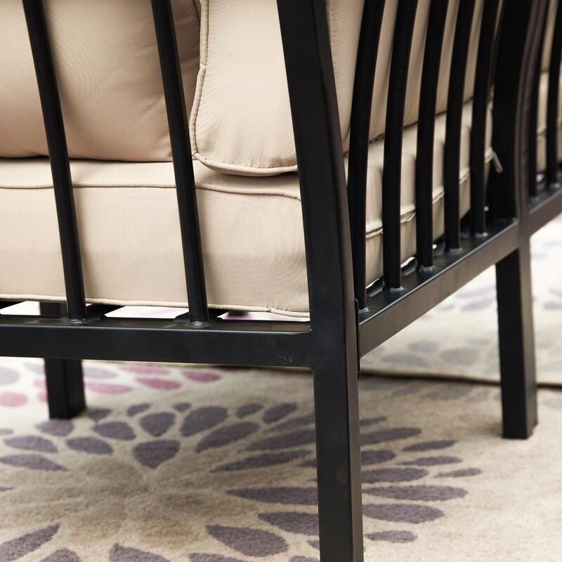 PATIO FESTIVAL Divano angolare da esterno in 2 pezzi con cuscini