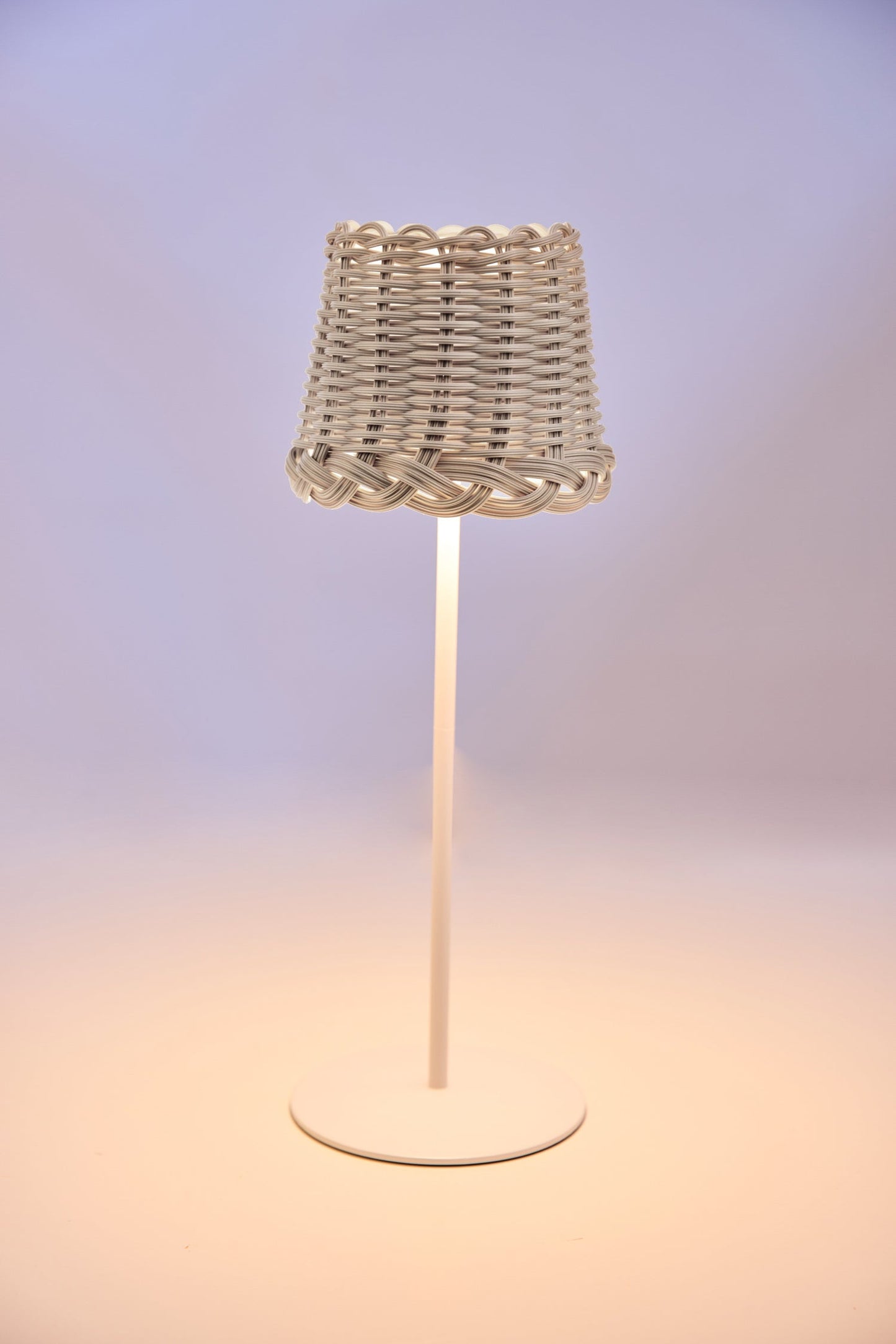 Svampitella - Abat Jour Touch Cappello Bianco Base Bianca